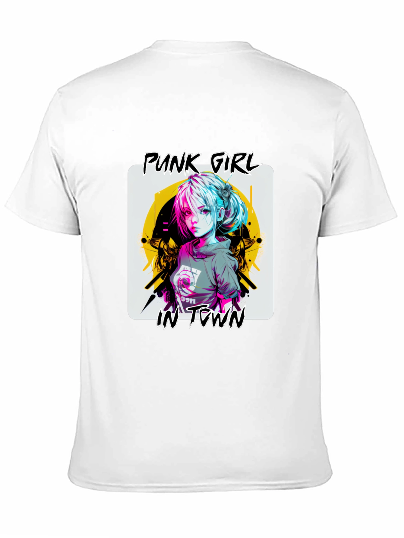 Punk Girl Graphic Tee - Stylish Black T-Shirt