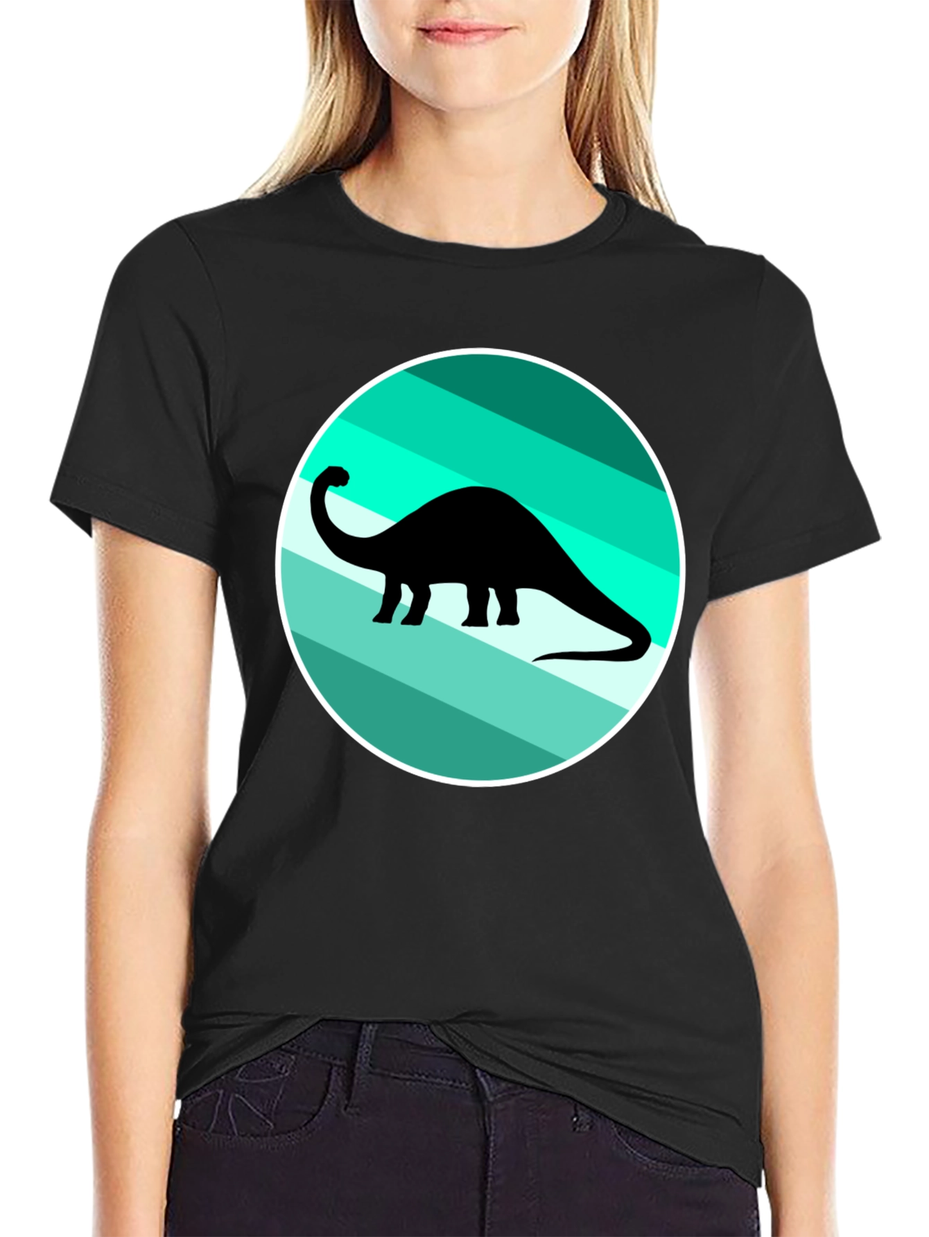 Dino Circle Graphic T-Shirt - Casual Cool
