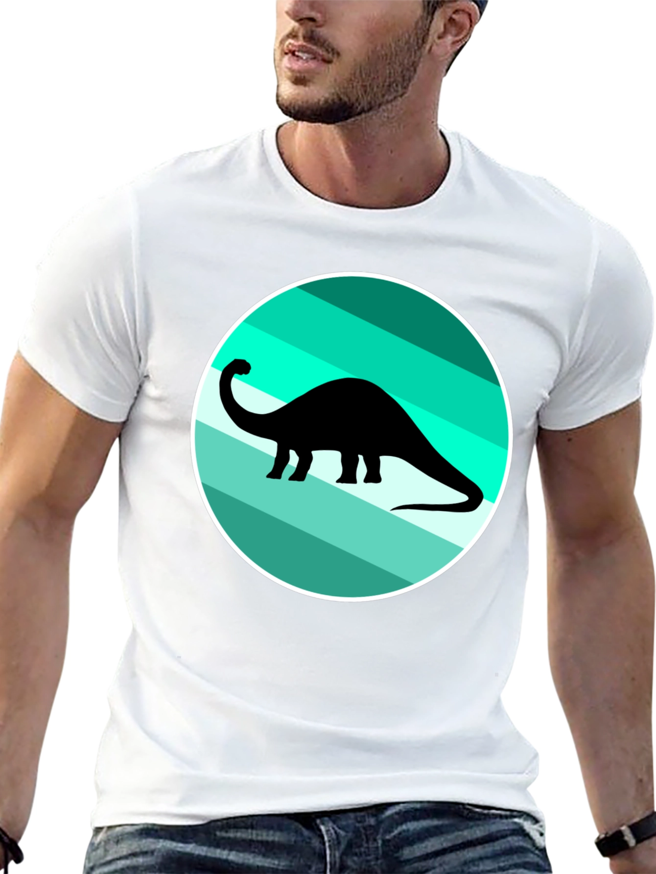 Dino Circle Graphic T-Shirt - Casual Cool