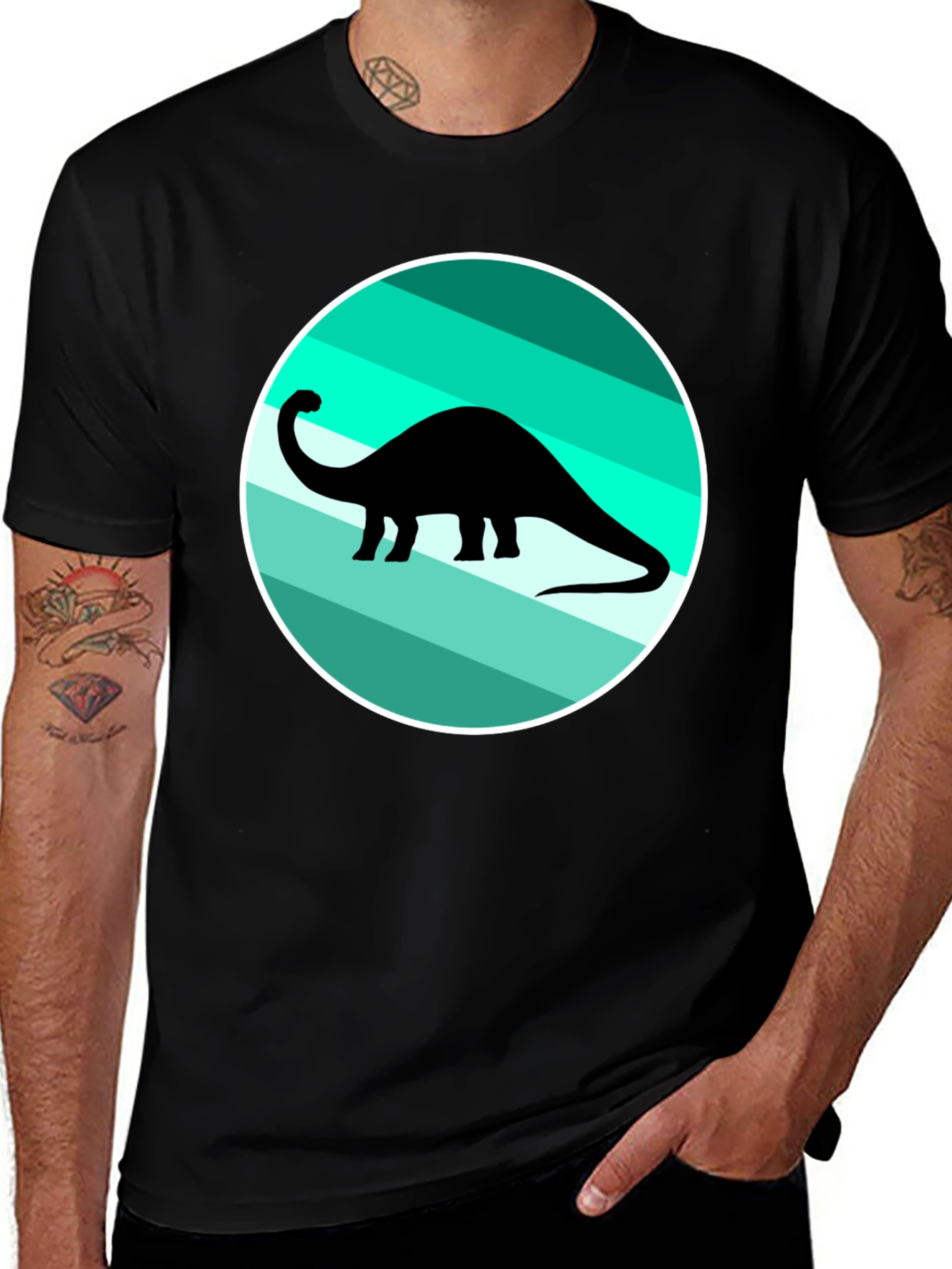 Dino Circle Graphic T-Shirt - Casual Cool