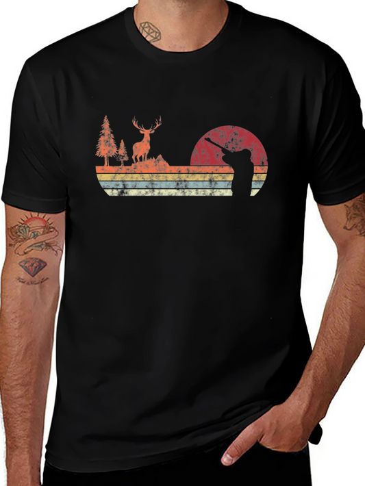 Retro Deer Hunter Graphic Tee