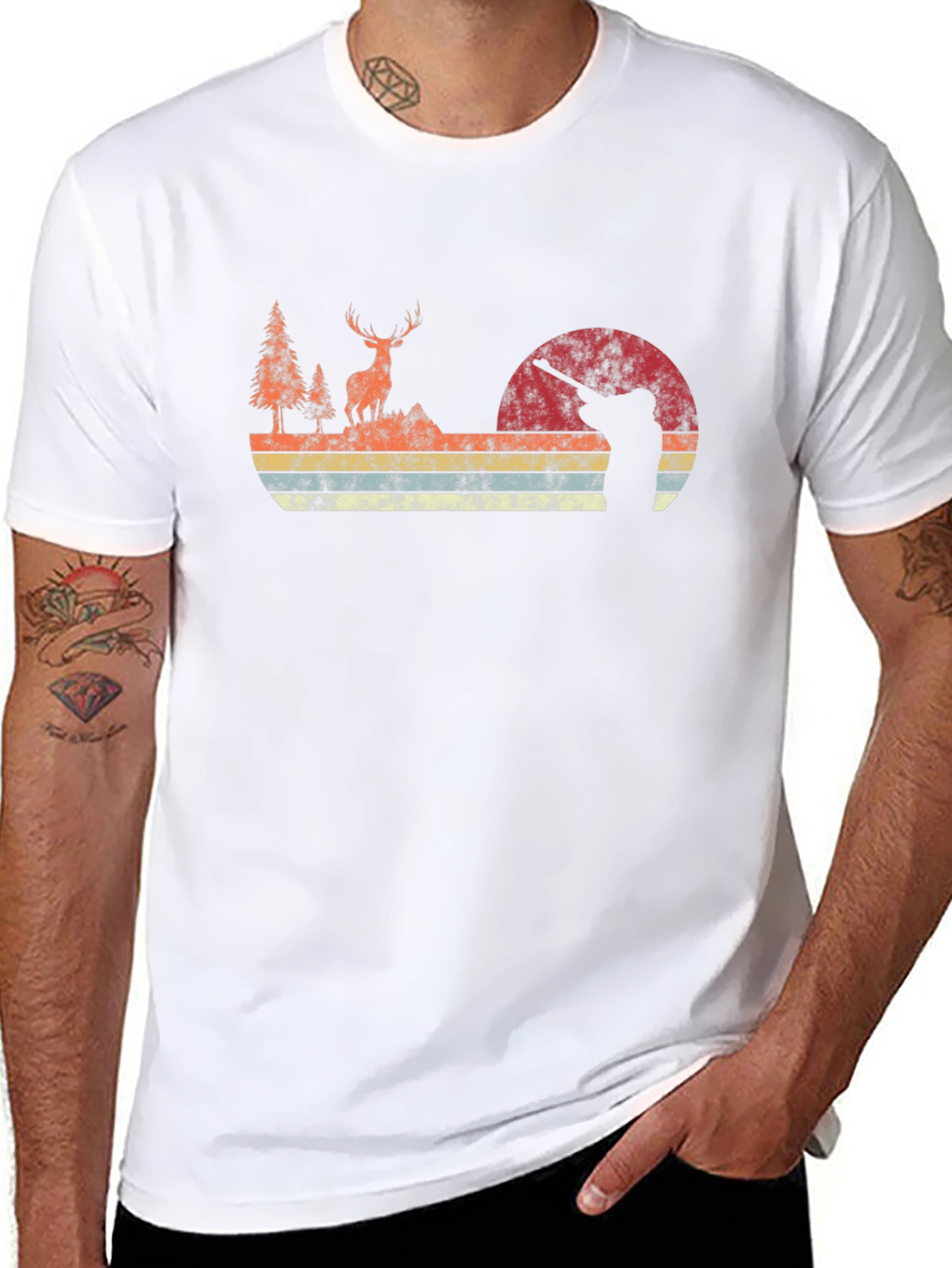 Retro Deer Hunter Graphic Tee