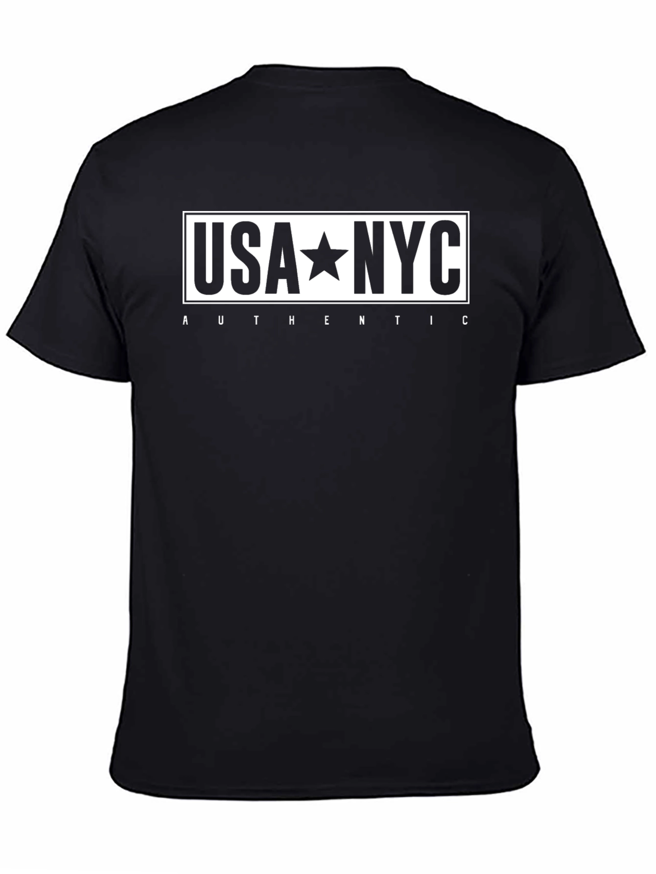 USA NYC Star Authentic Black T-Shirt