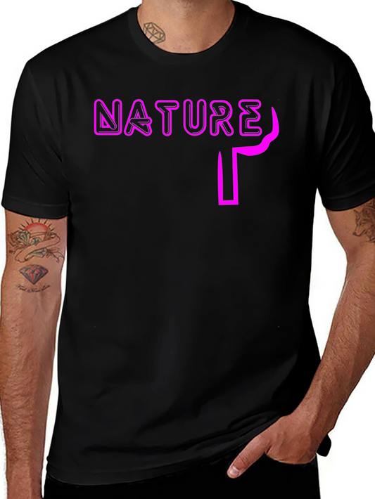 Nature Graphic Print Black T-Shirt