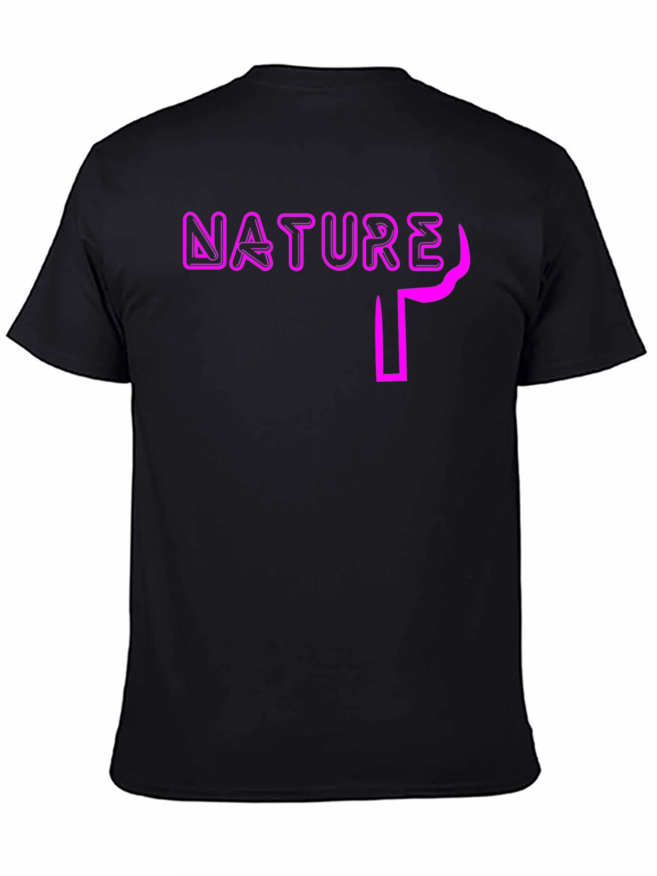 Nature Graphic Print Black T-Shirt