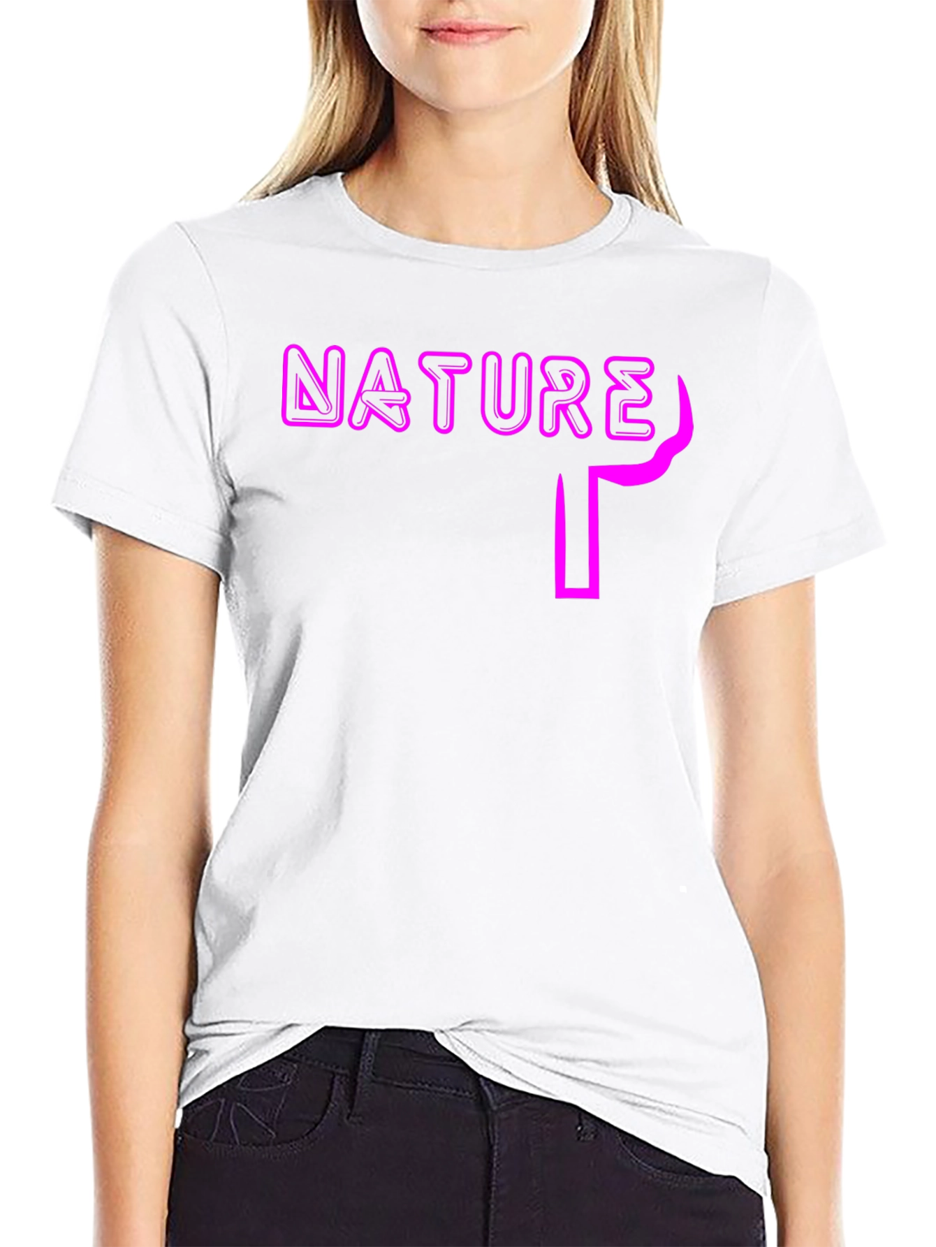 Nature Graphic Print Black T-Shirt