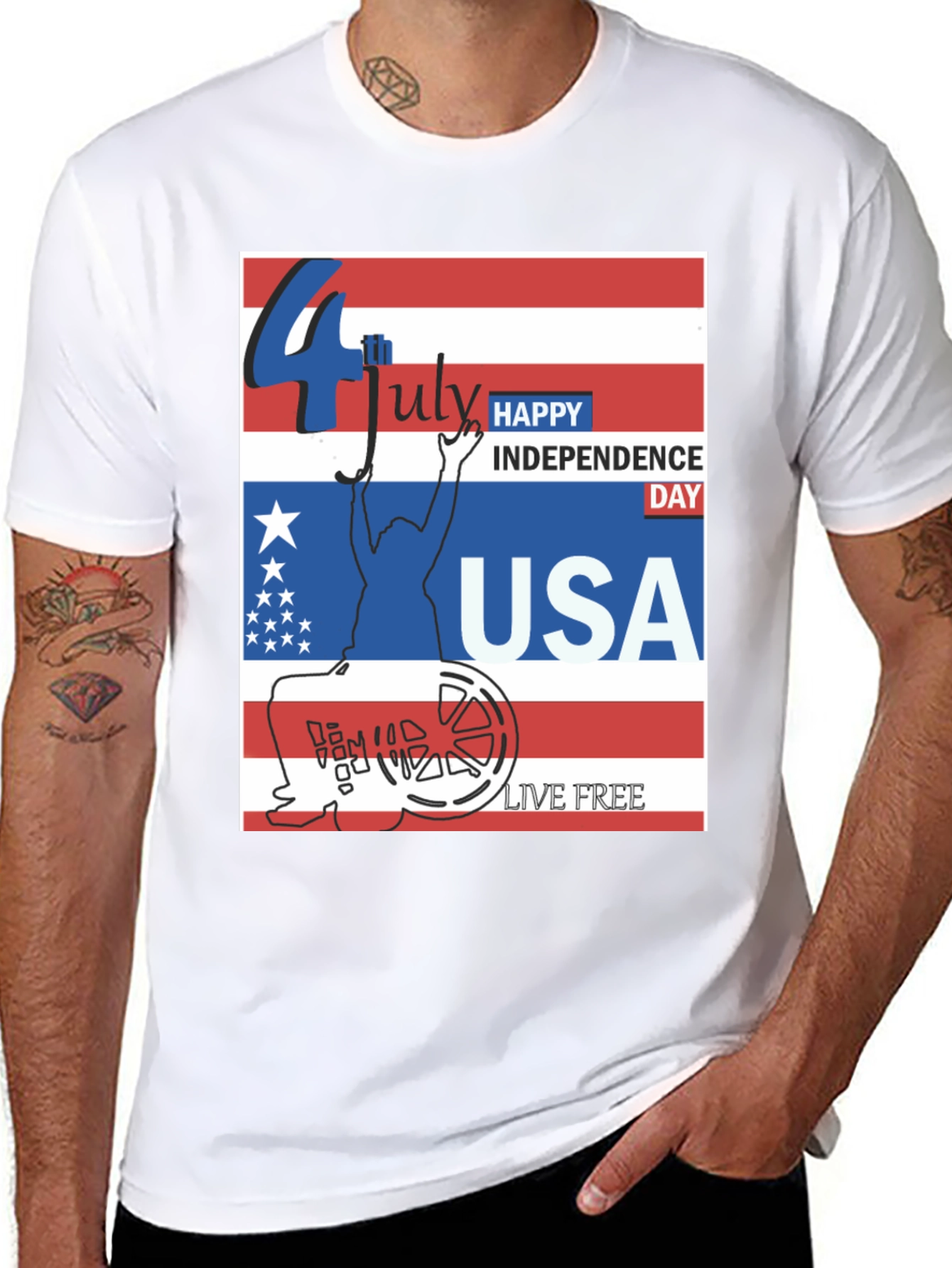 Patriotic USA Independence Day T-Shirt