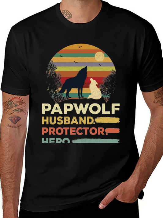 Papawolf Husband Protector Hero Graphic Tee