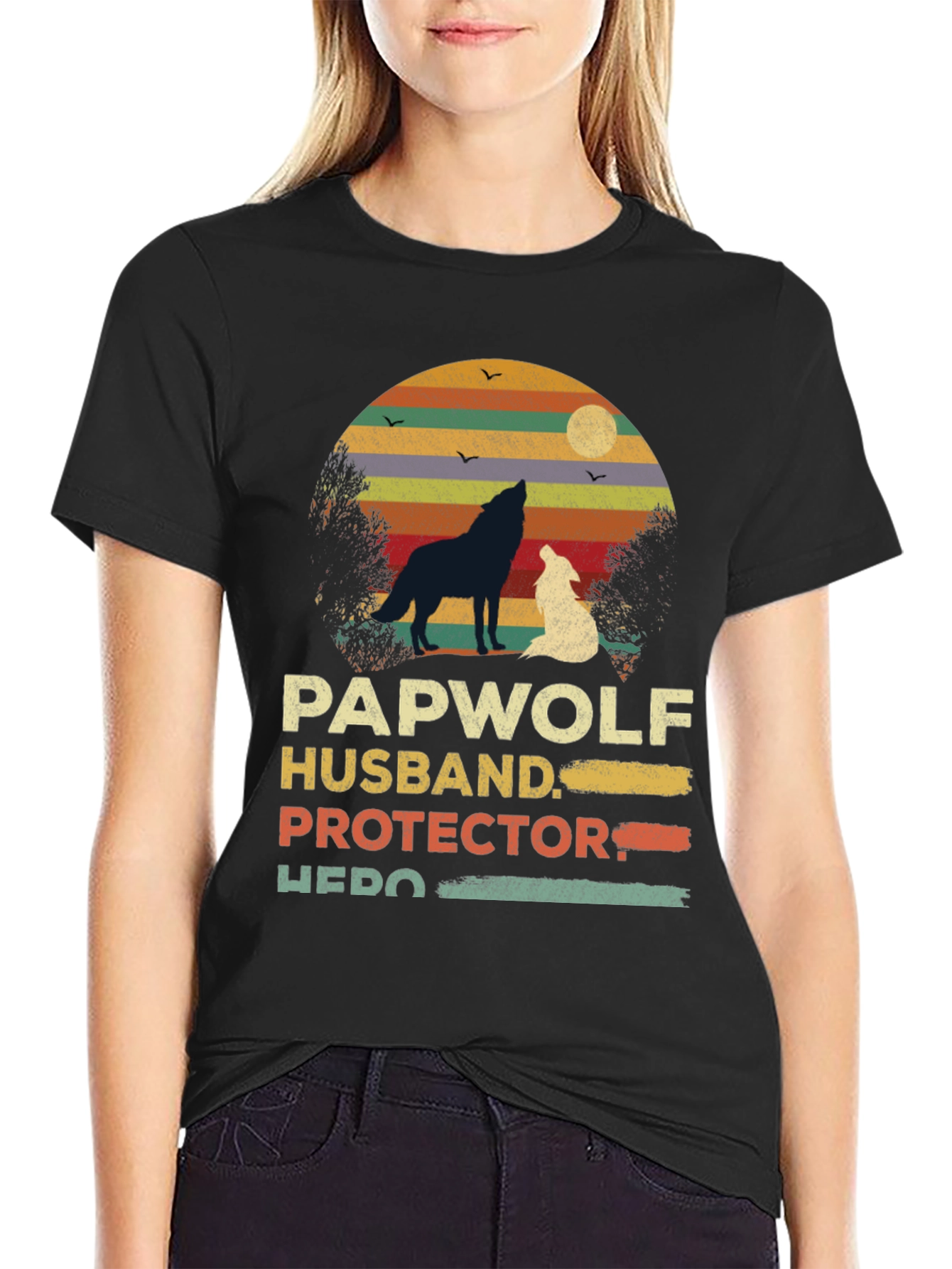 Papawolf Husband Protector Hero Graphic Tee