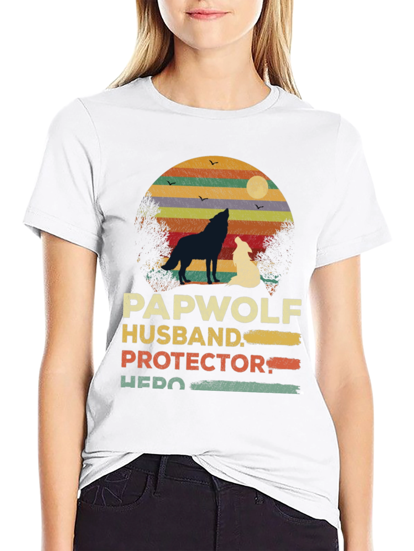 Papawolf Husband Protector Hero Graphic Tee