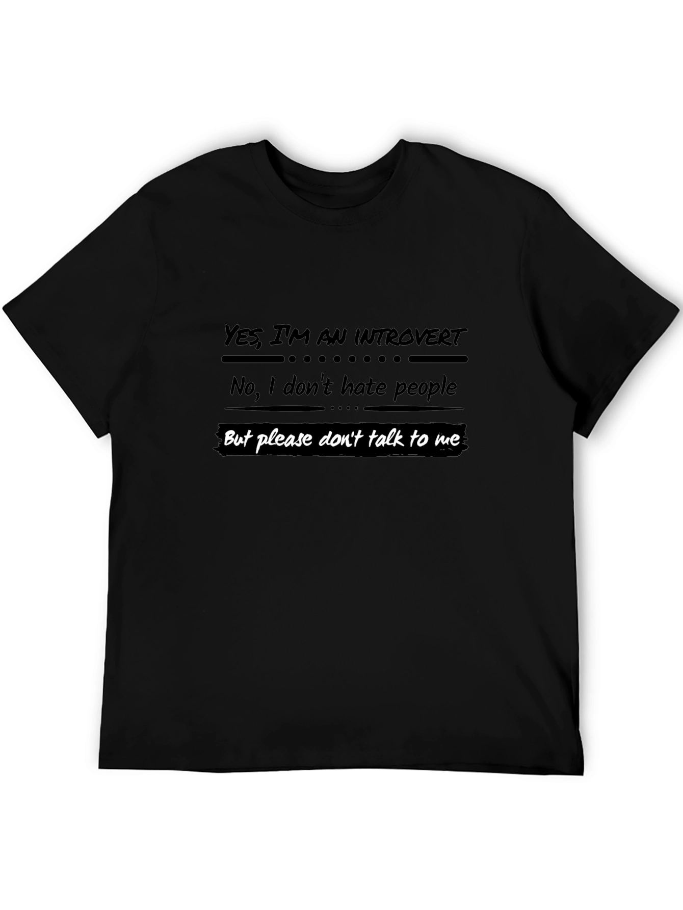 Introvert Statement Black T-Shirt
