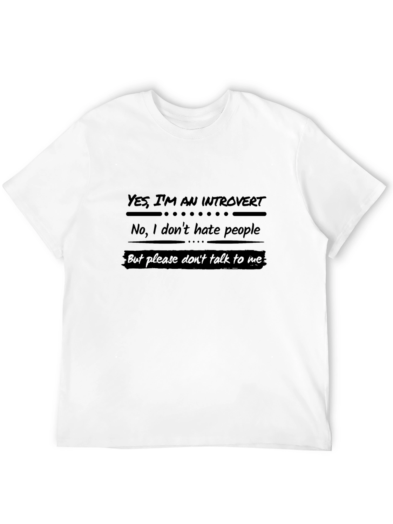 Introvert Statement Black T-Shirt