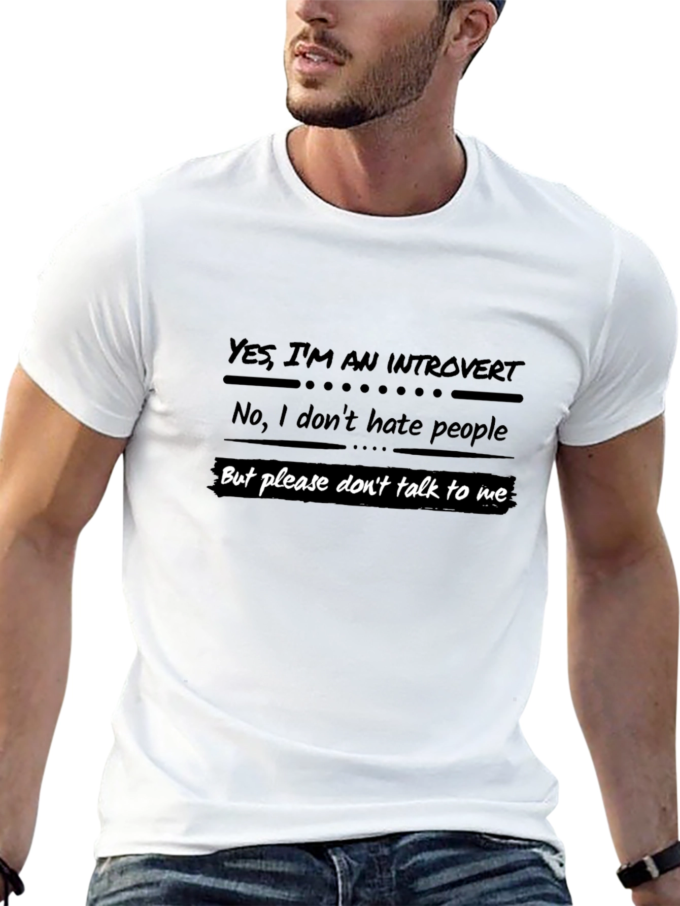 Introvert Statement Black T-Shirt