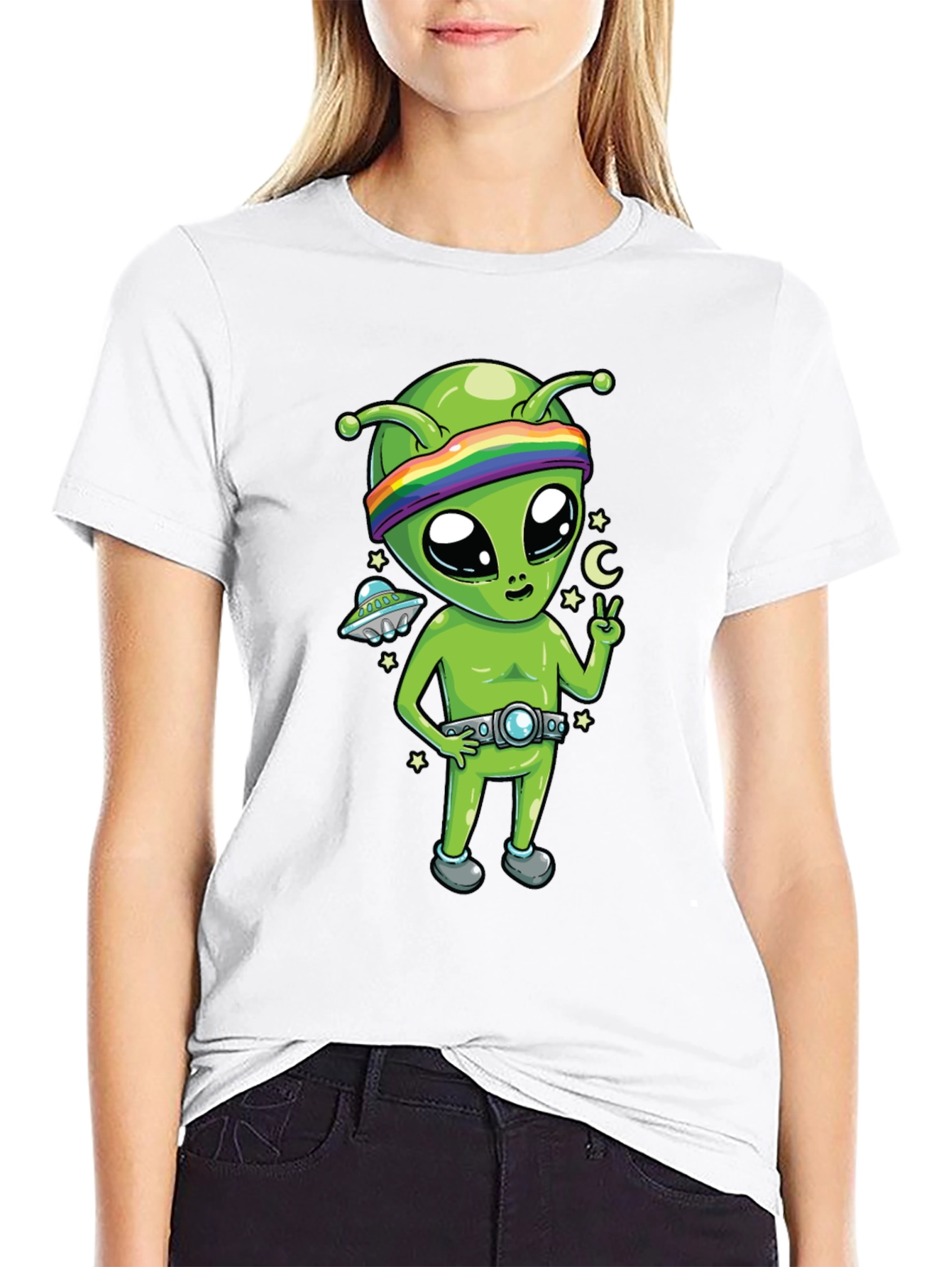 Alien Graphic Tee - Peace Love & Space!