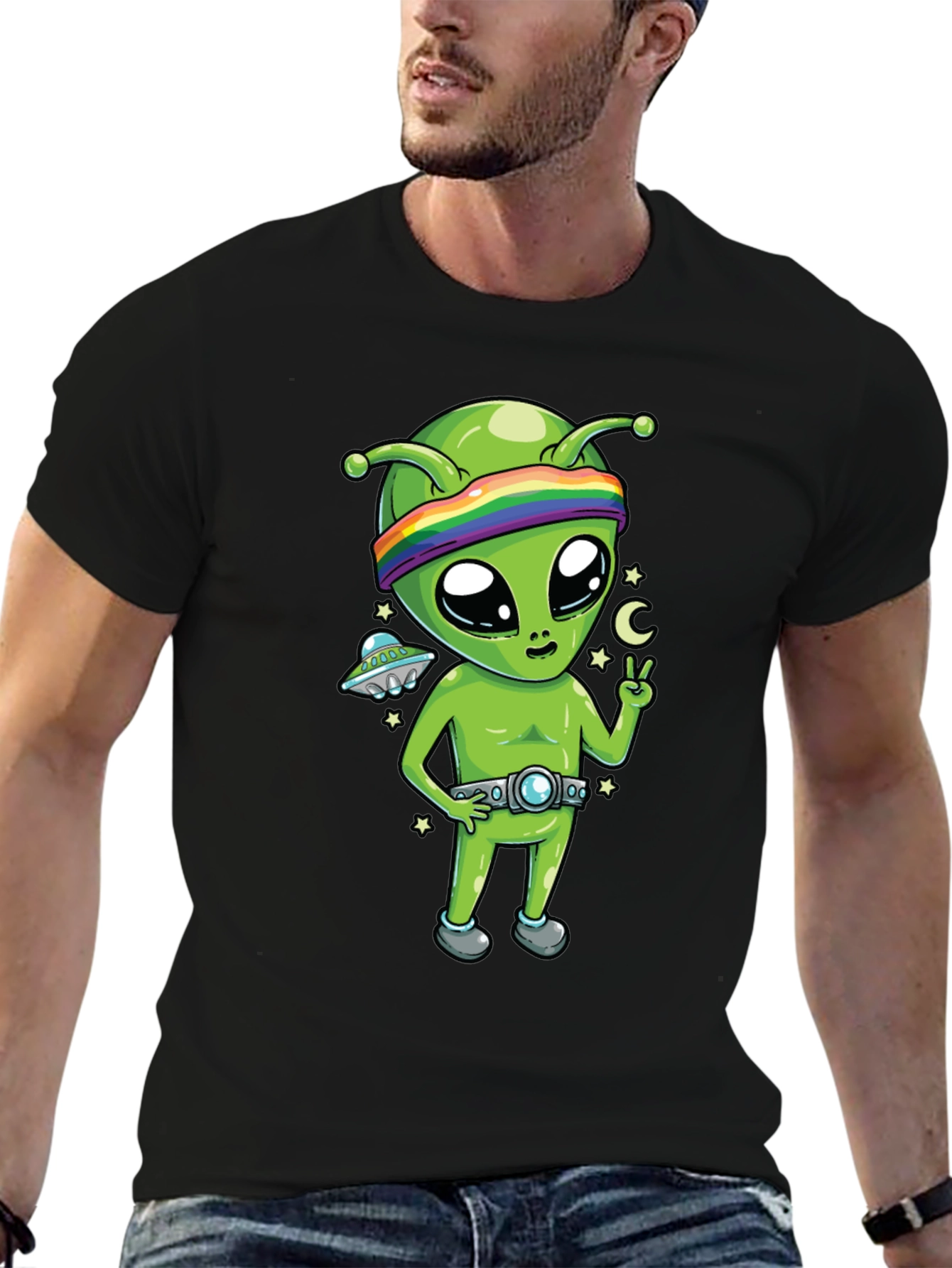 Alien Graphic Tee - Peace Love & Space!