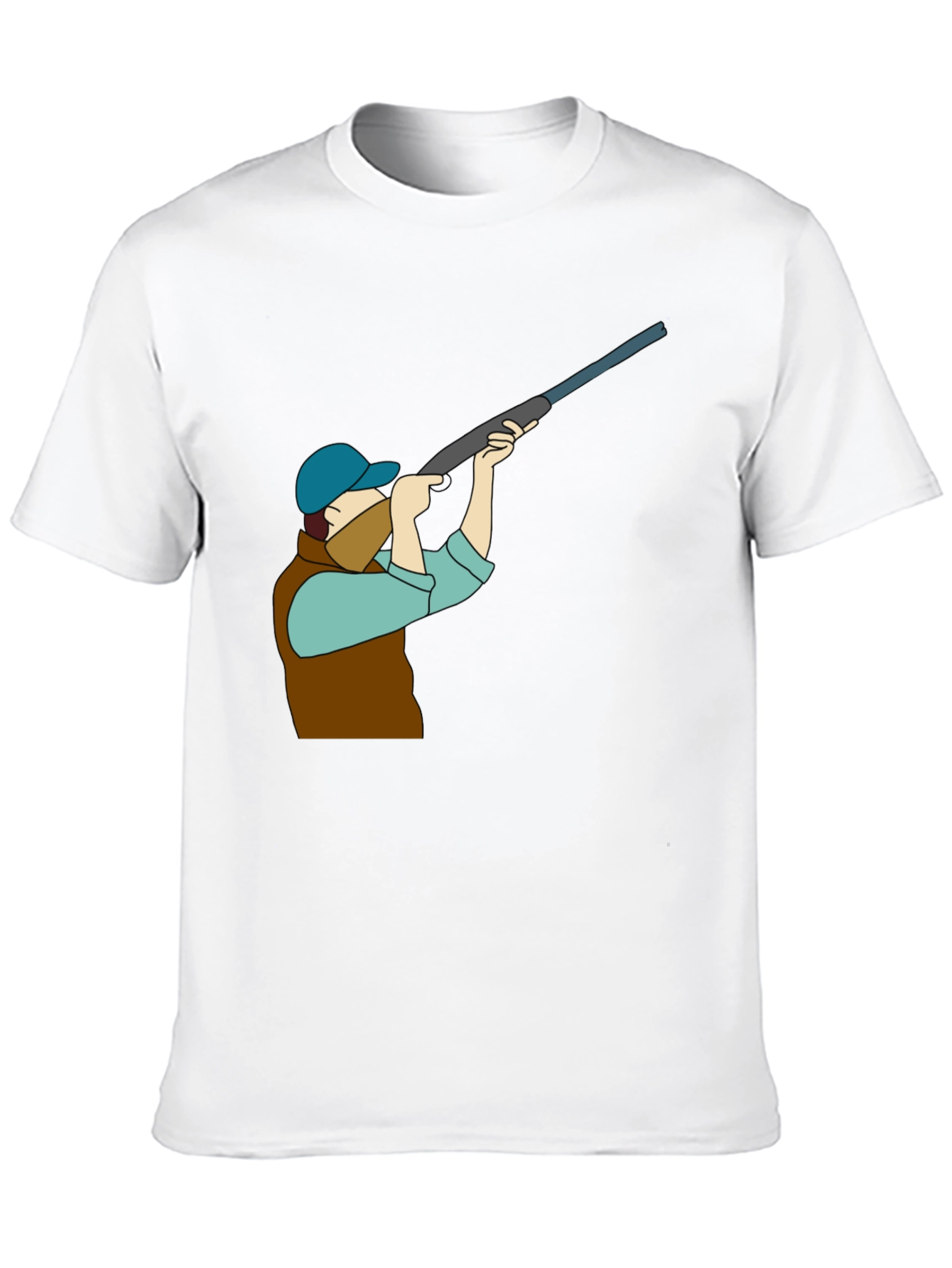 Hunting Graphic Tee - Black Cotton T-Shirt