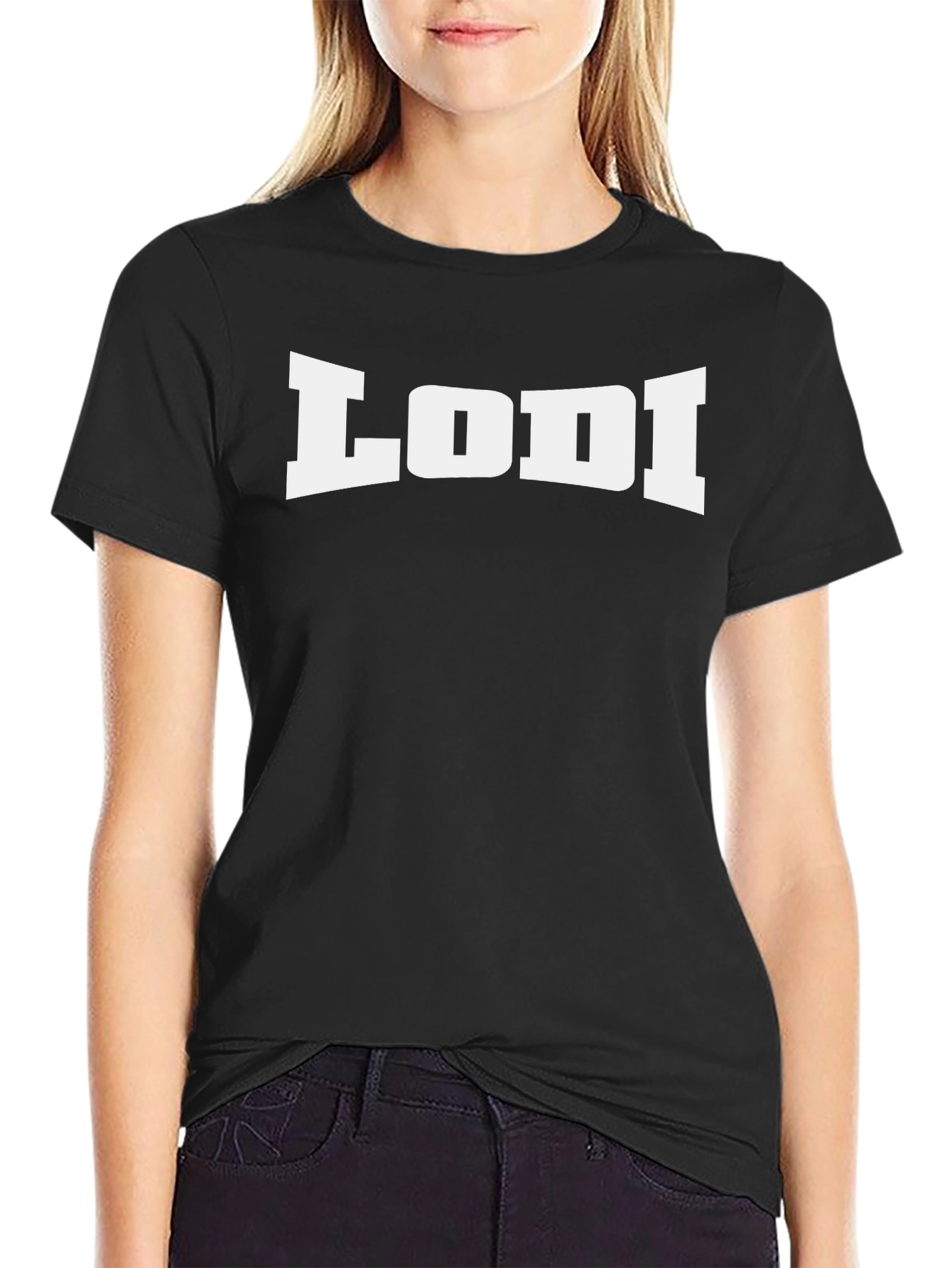 LODI Bold Graphic Tee - Casual Black T-Shirt