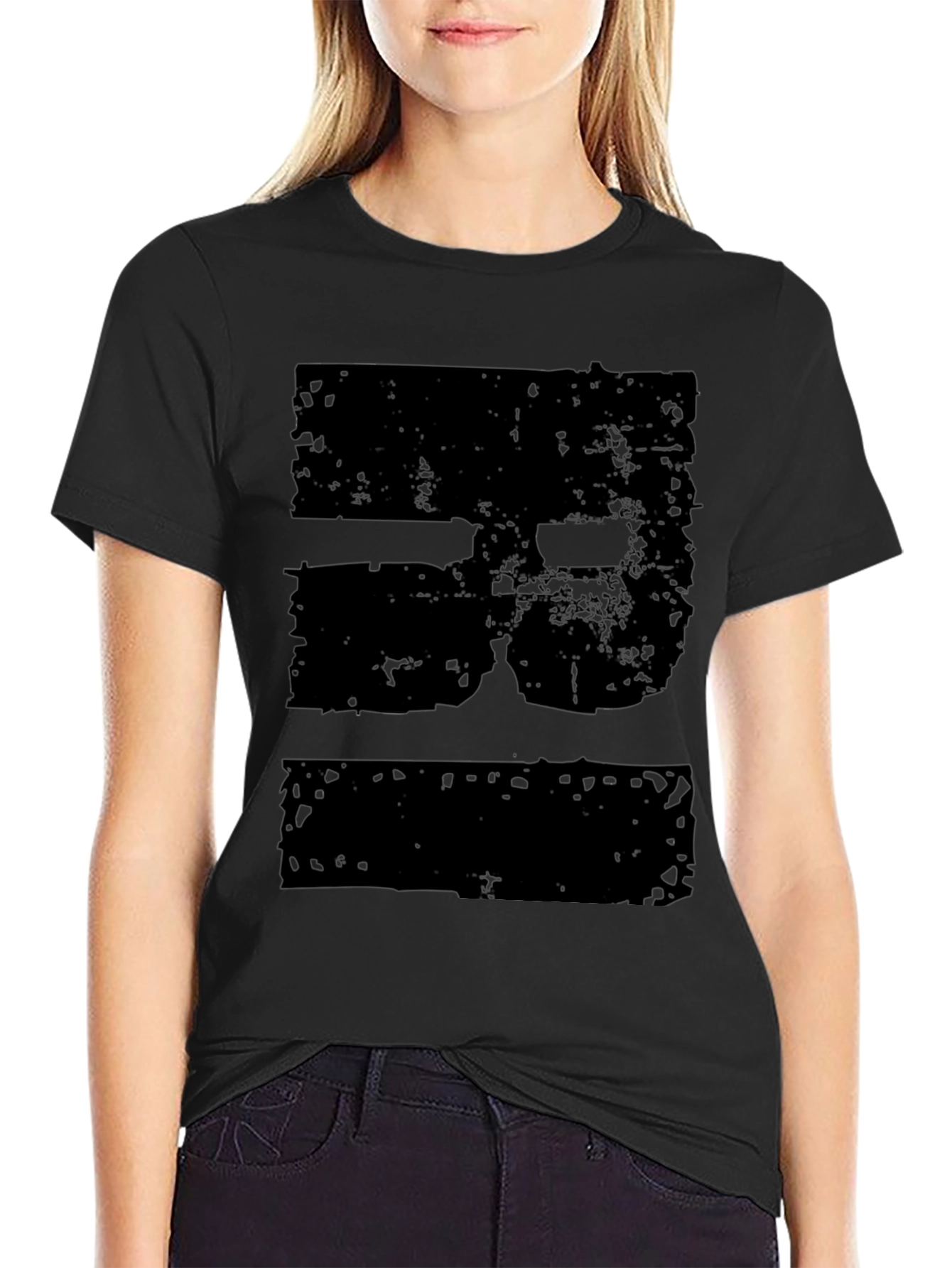 Distressed Graphic Black T-Shirt
