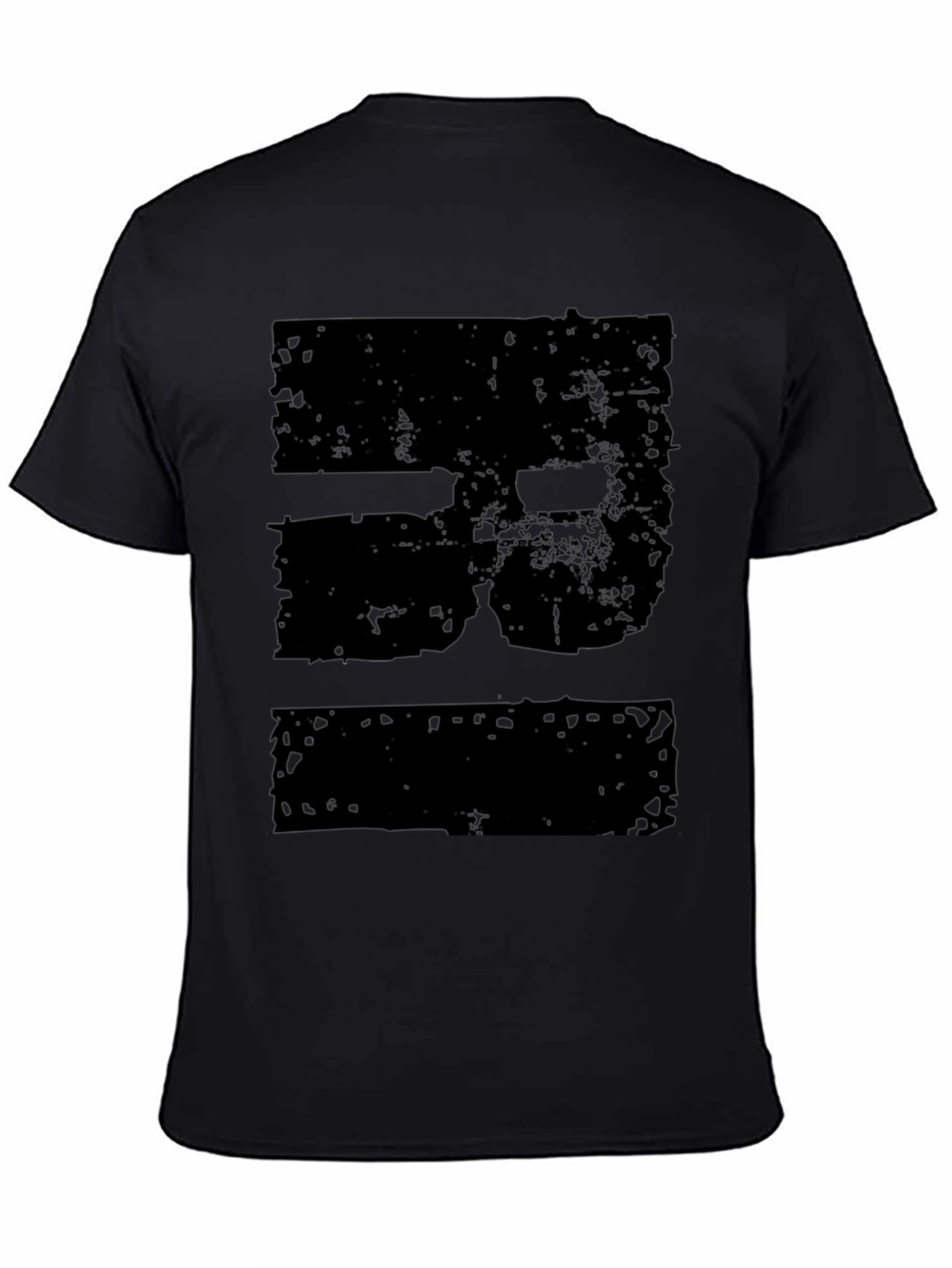Distressed Graphic Black T-Shirt