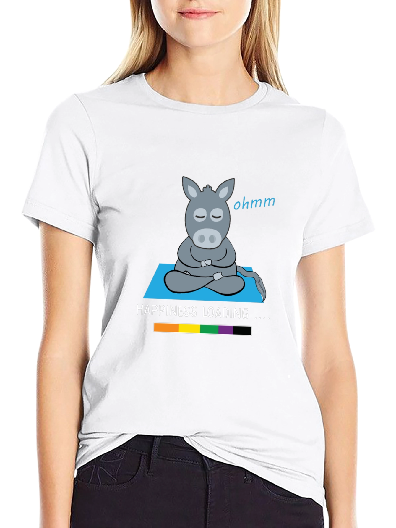 Yoga Donkey T-Shirt - Ohmm Happiness Loading