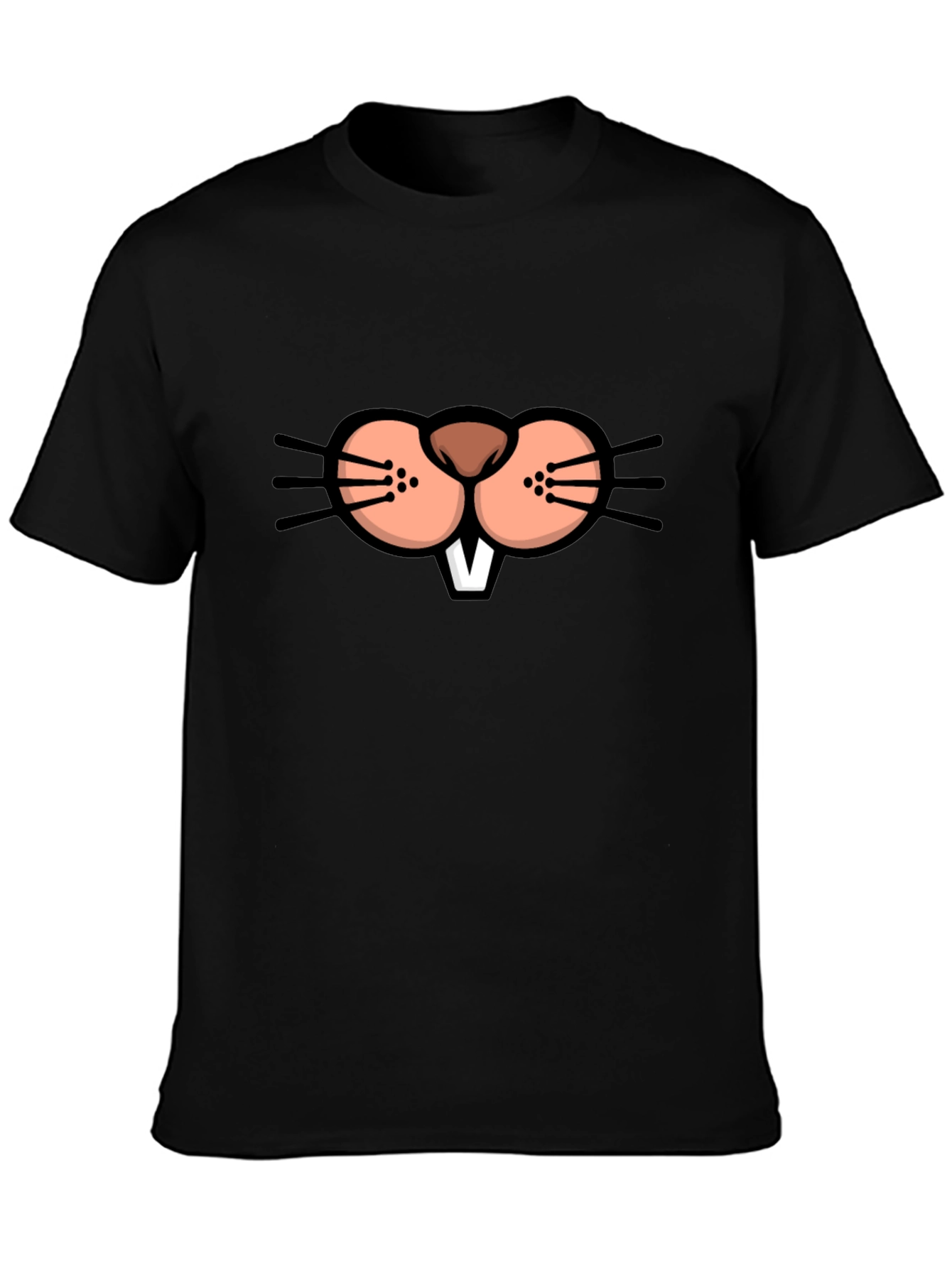 Funny Beaver Face Graphic T-Shirt