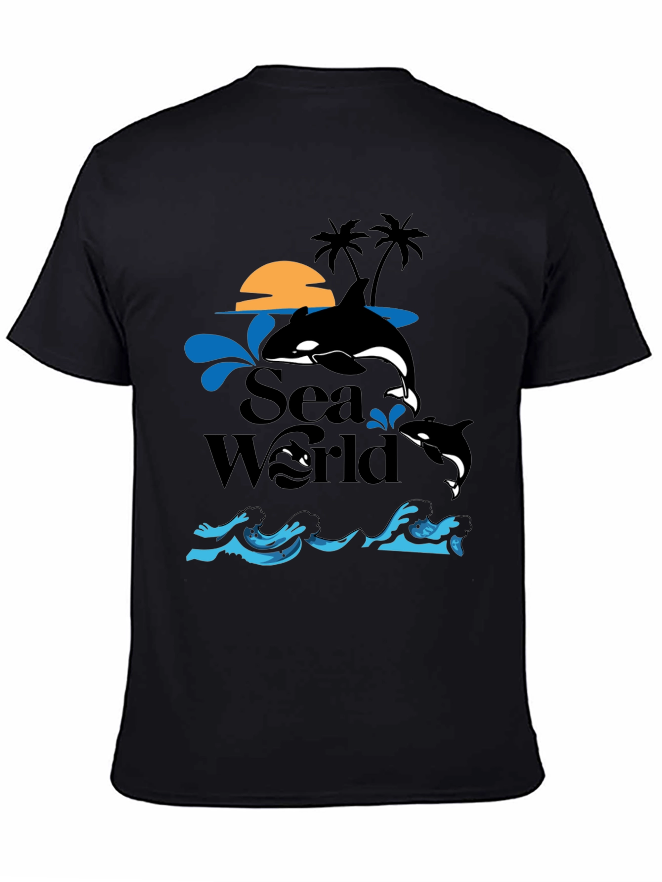 Sea World Orca Whale Graphic T-Shirt