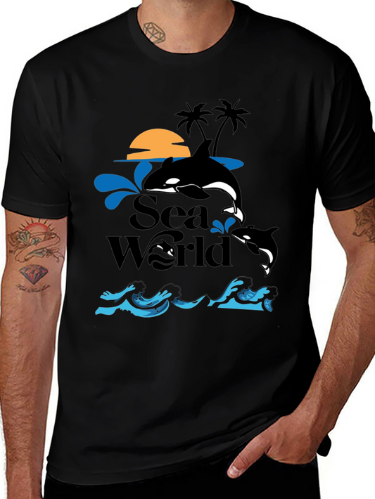 Sea World Orca Whale Graphic T-Shirt
