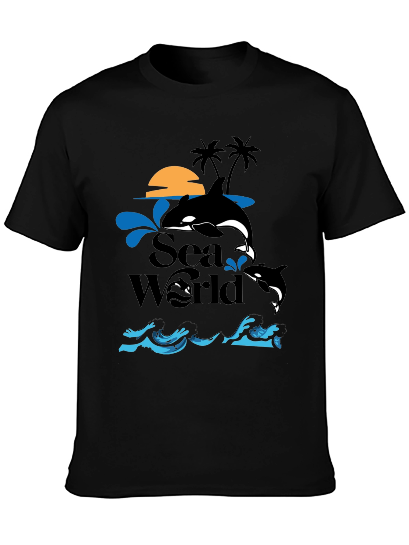 Sea World Orca Whale Graphic T-Shirt