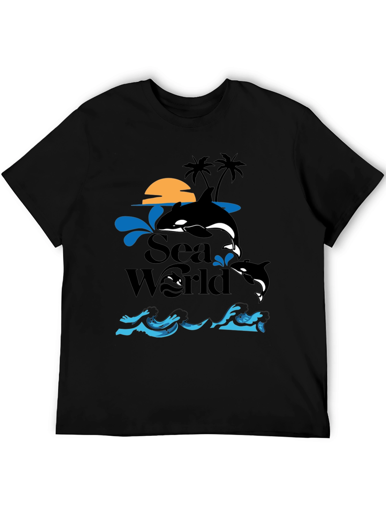 Sea World Orca Whale Graphic T-Shirt