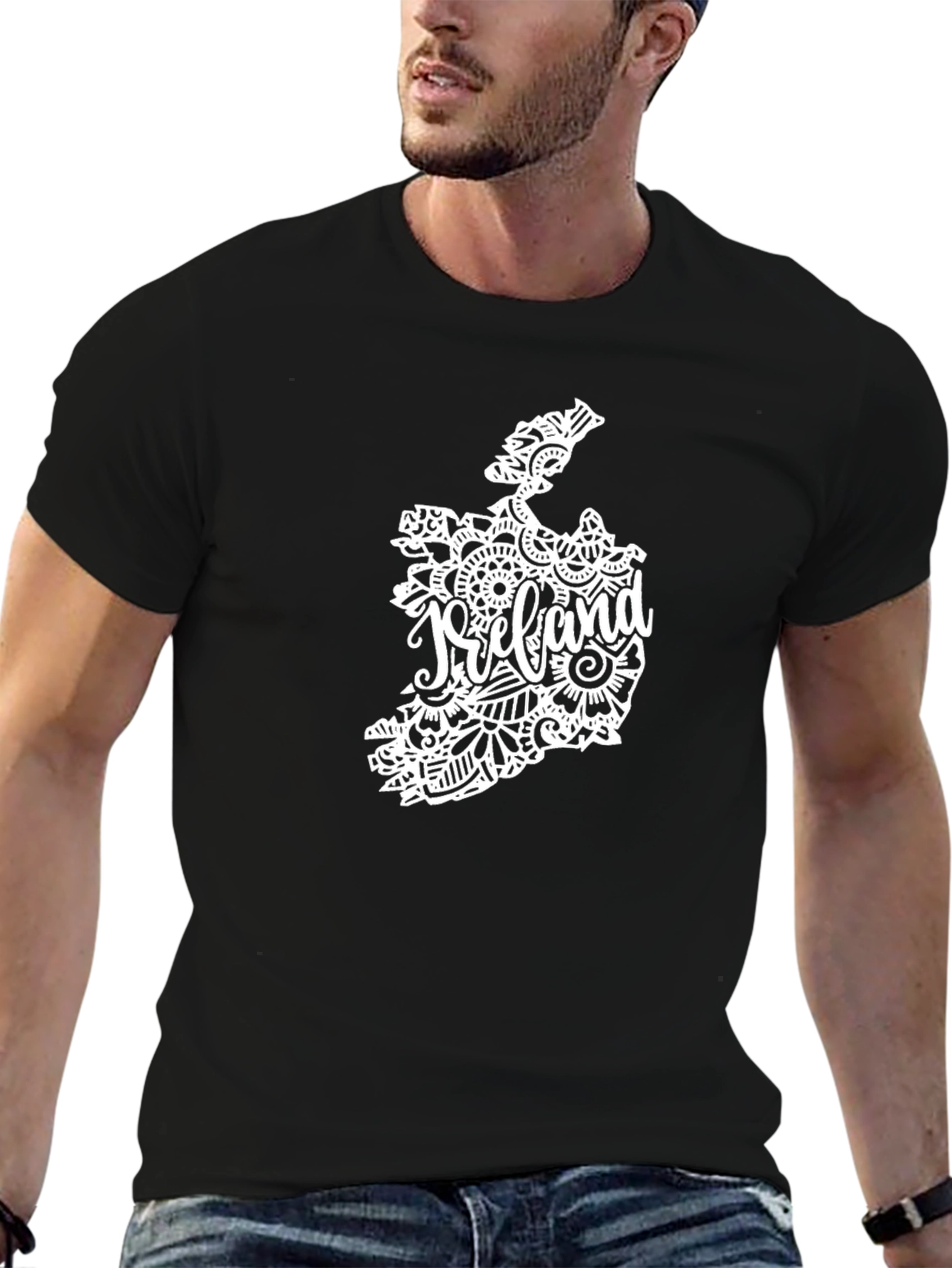 Ireland Map Black T-Shirt