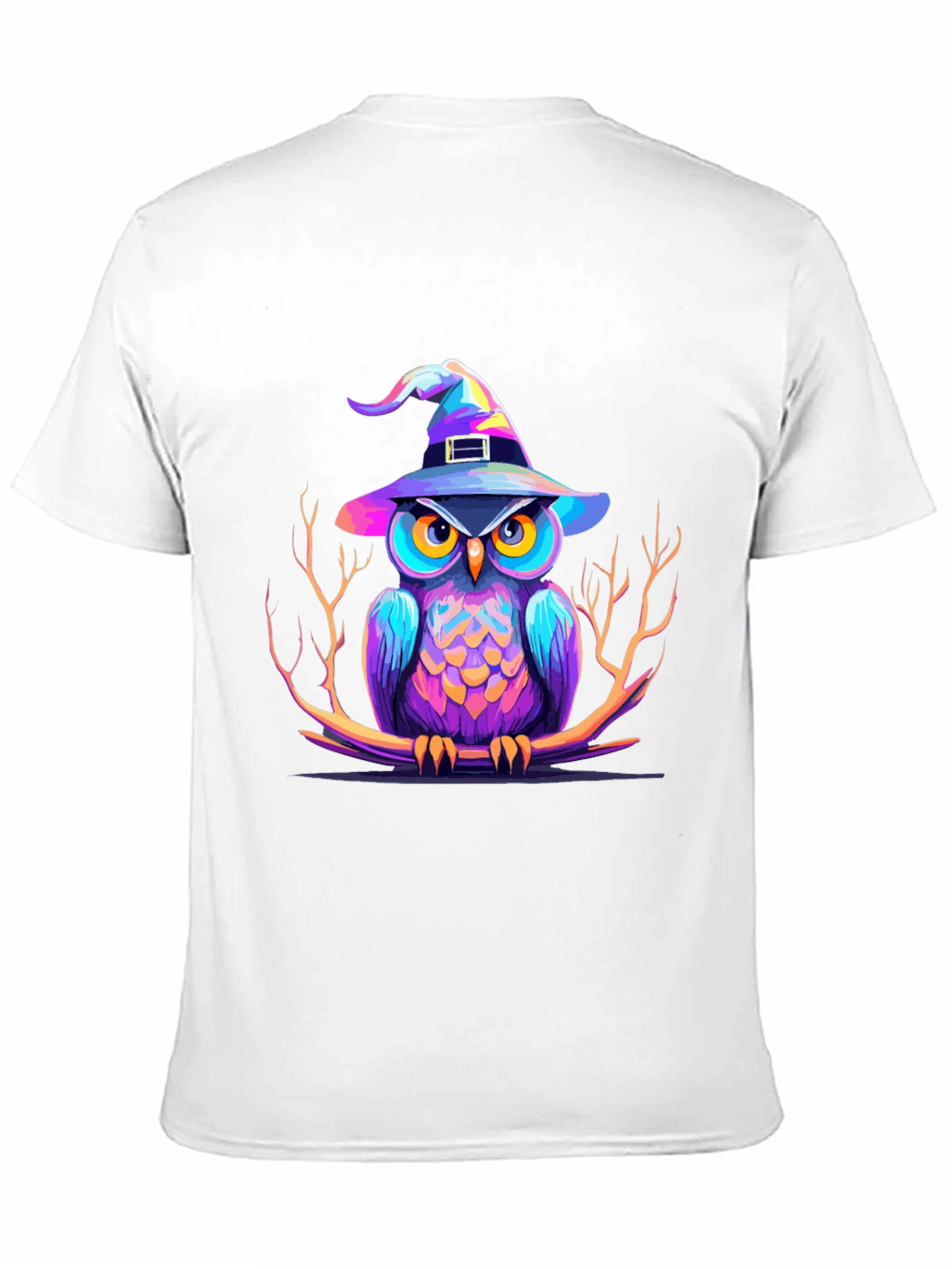 Whimsical Owl Witch Halloween T-Shirt