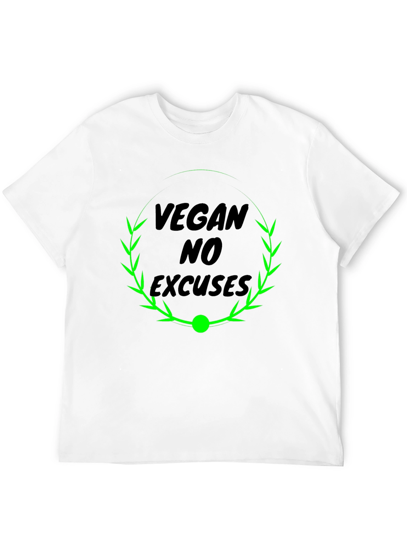 Vegan No Excuses Black Graphic T-Shirt