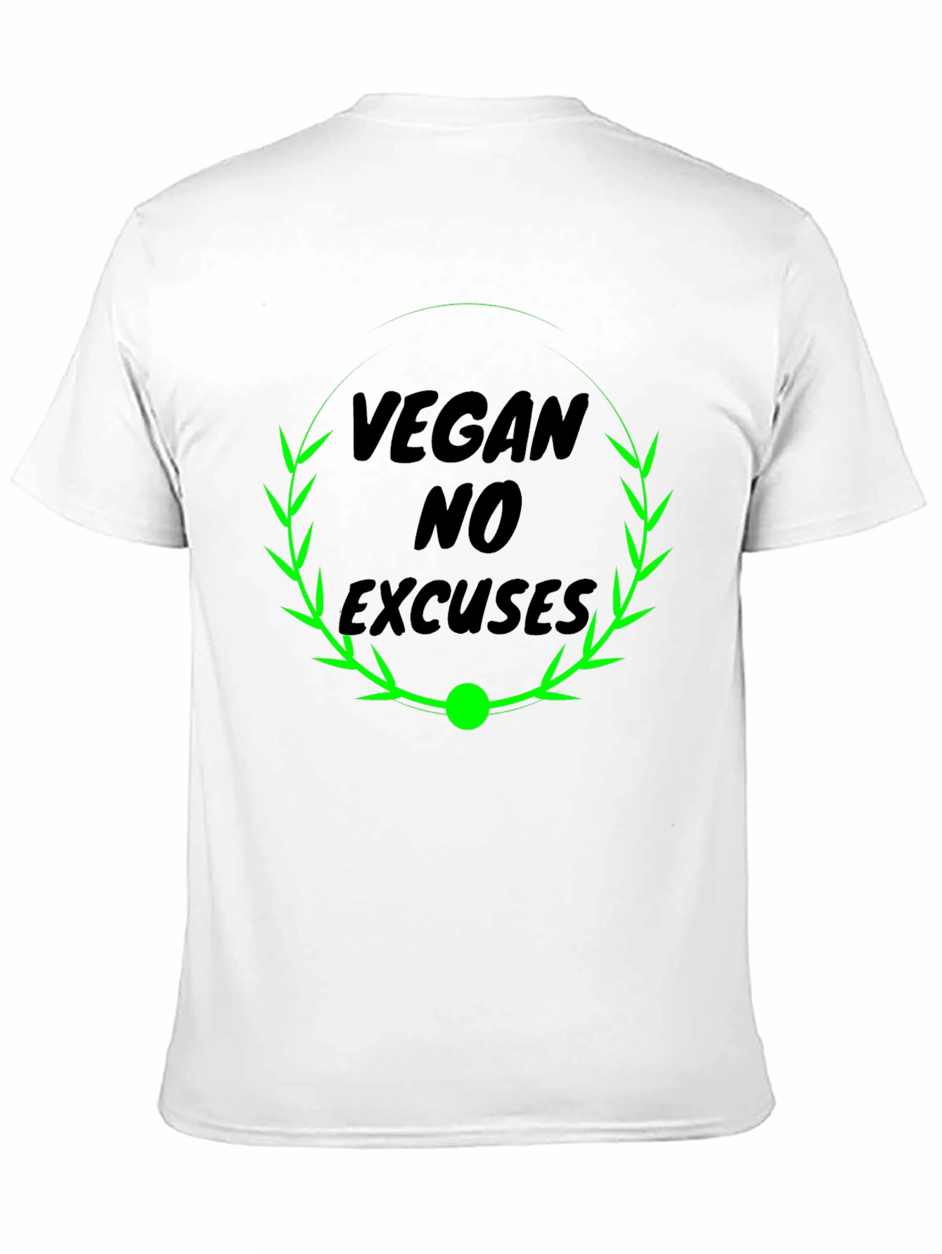 Vegan No Excuses Black Graphic T-Shirt