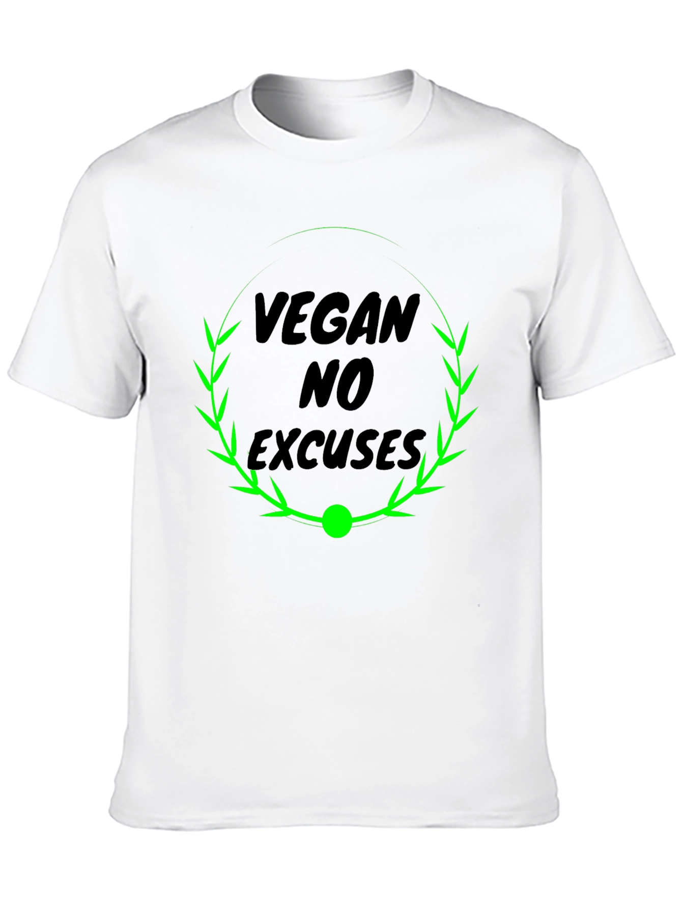 Vegan No Excuses Black Graphic T-Shirt