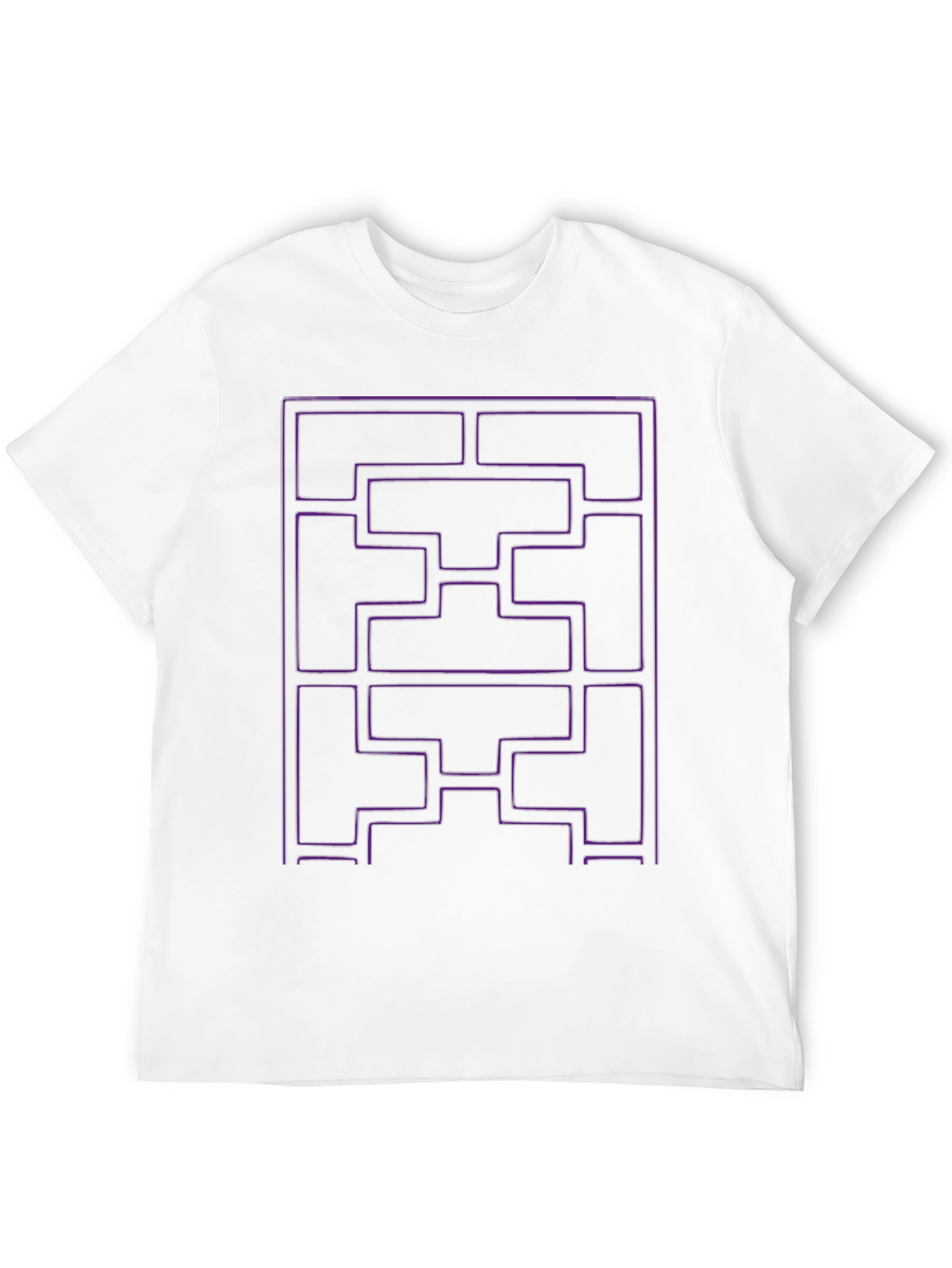 Geometric Grid T-Shirt - Modern Graphic Tee