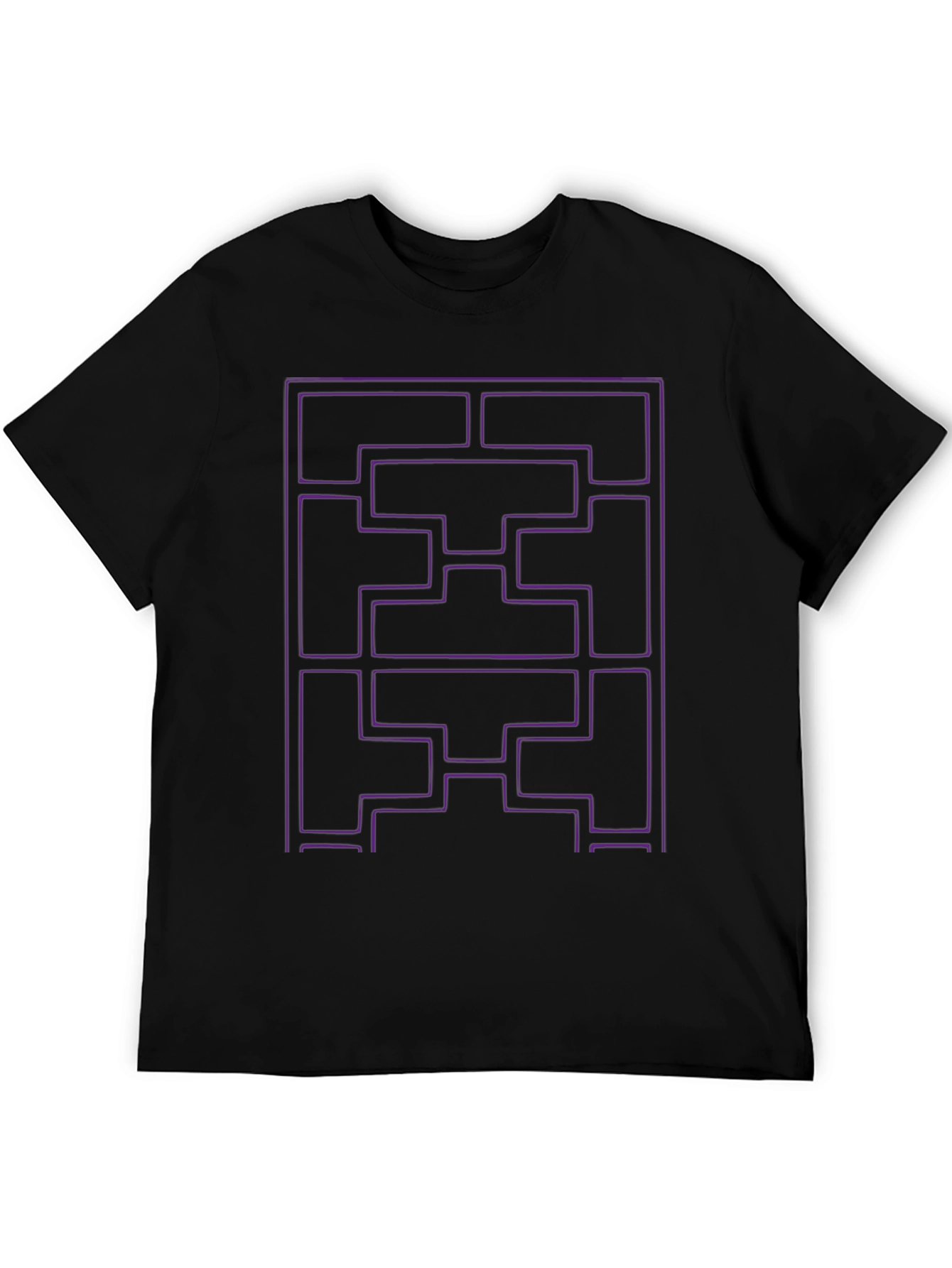 Geometric Grid T-Shirt - Modern Graphic Tee