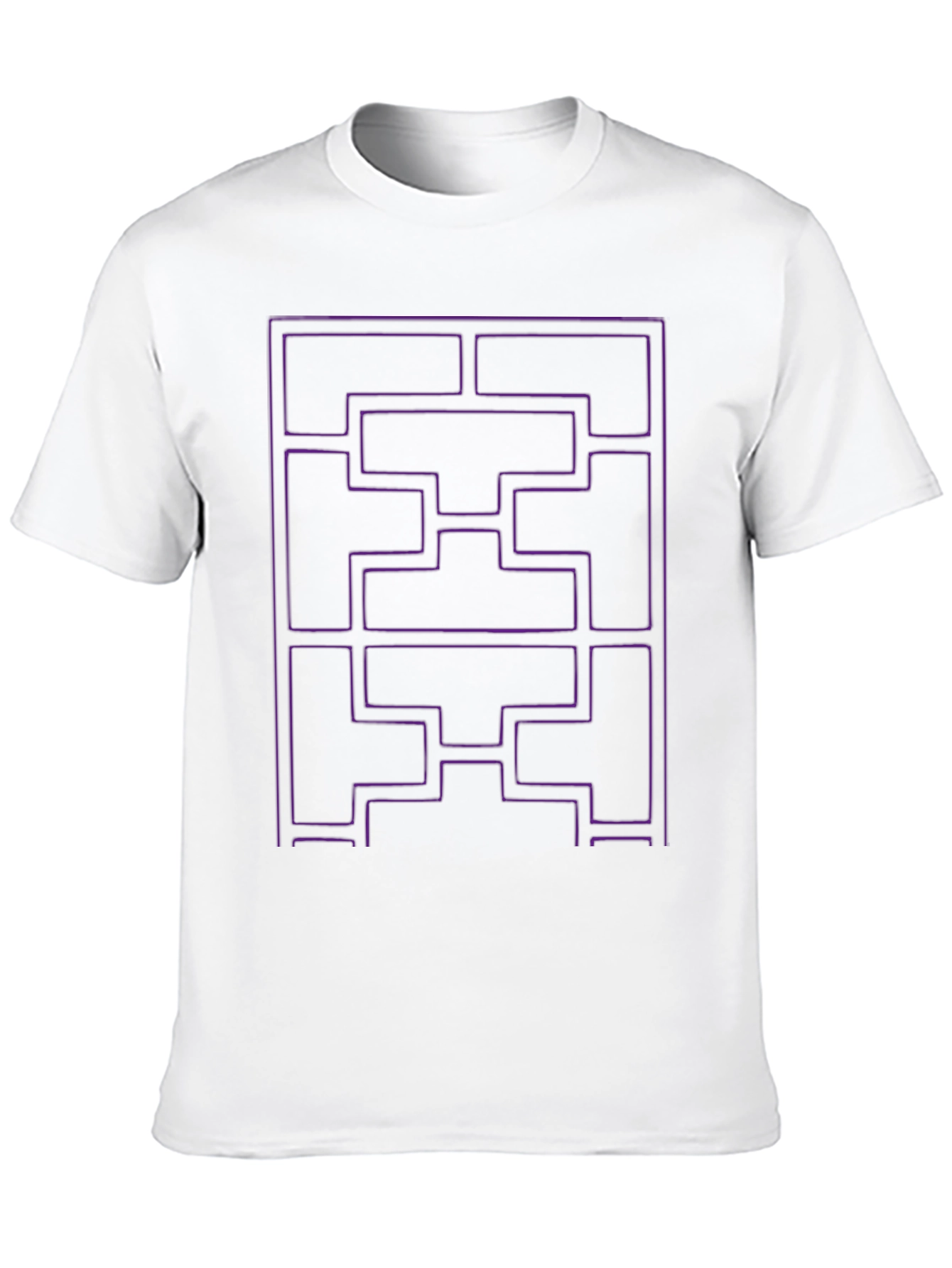 Geometric Grid T-Shirt - Modern Graphic Tee
