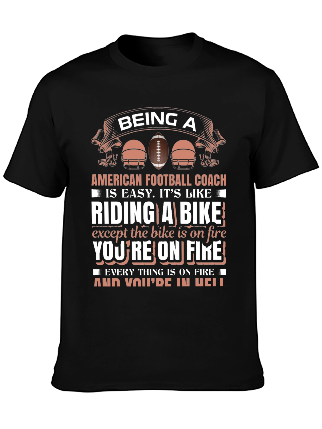 American Football Coach Riding A Bike T-Shirt