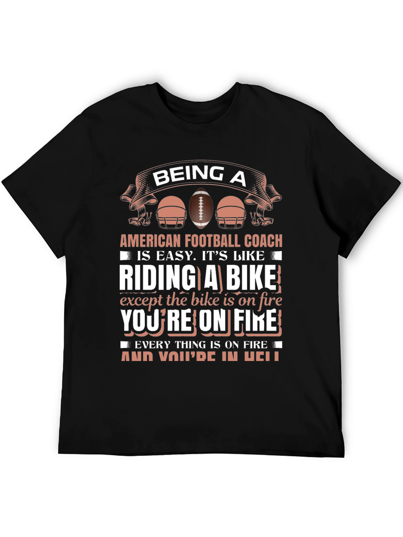 American Football Coach Riding A Bike T-Shirt