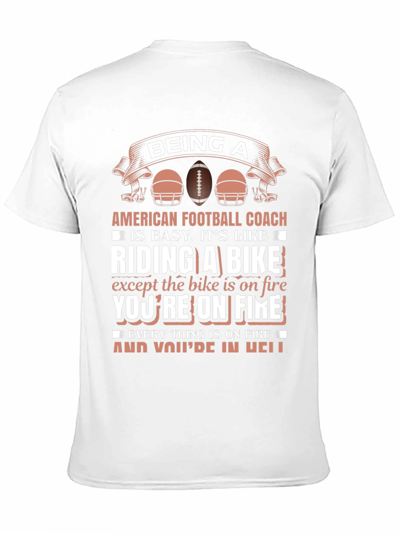 American Football Coach Riding A Bike T-Shirt