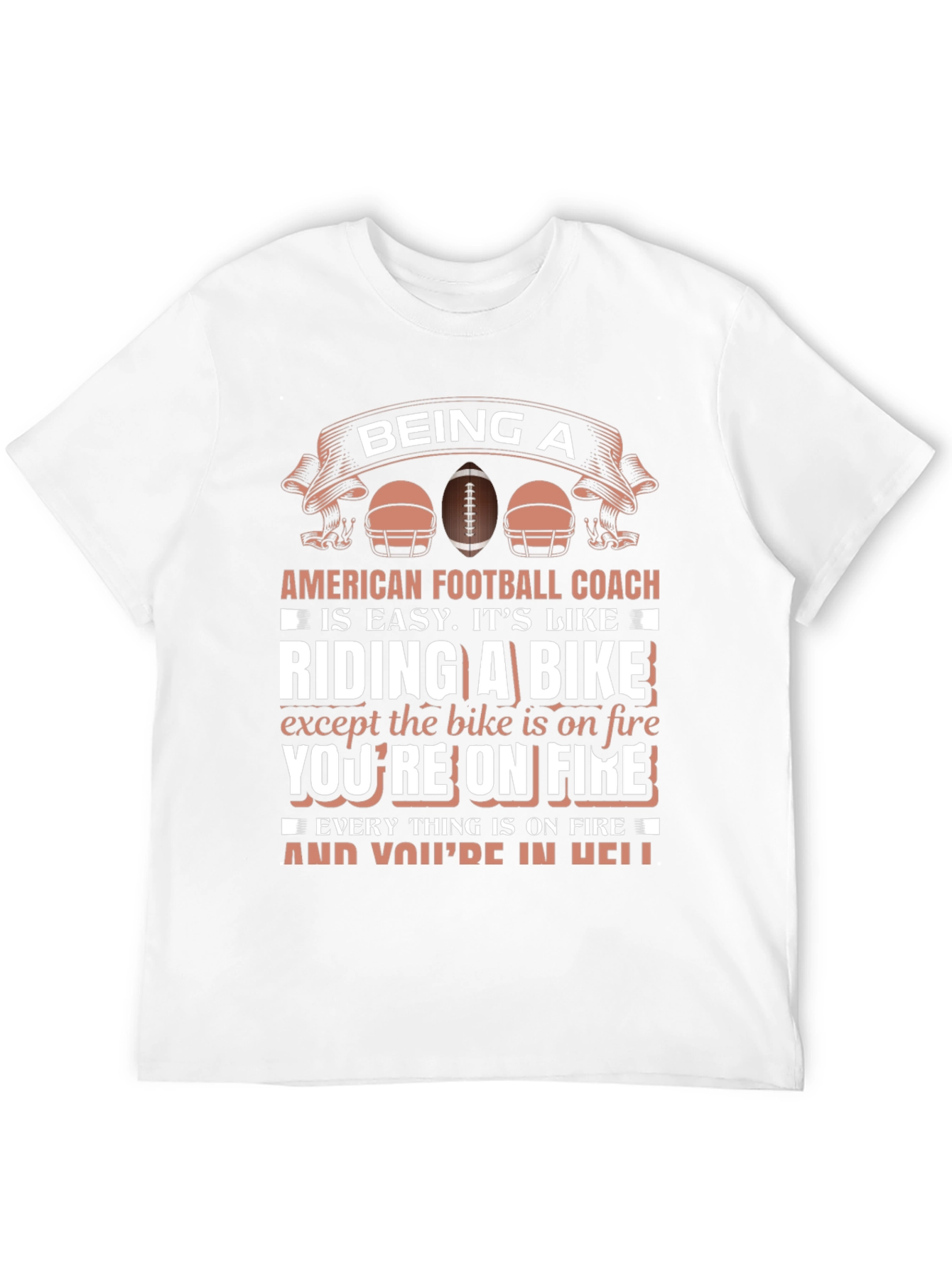 American Football Coach Riding A Bike T-Shirt