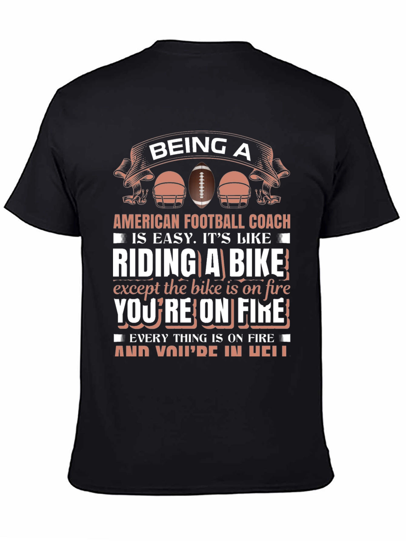 American Football Coach Riding A Bike T-Shirt
