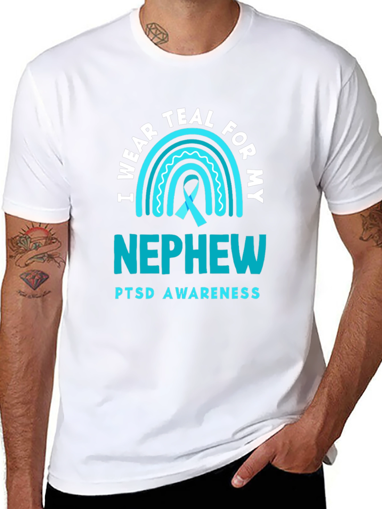 Teal PTSD Awareness Nephew T-Shirt
