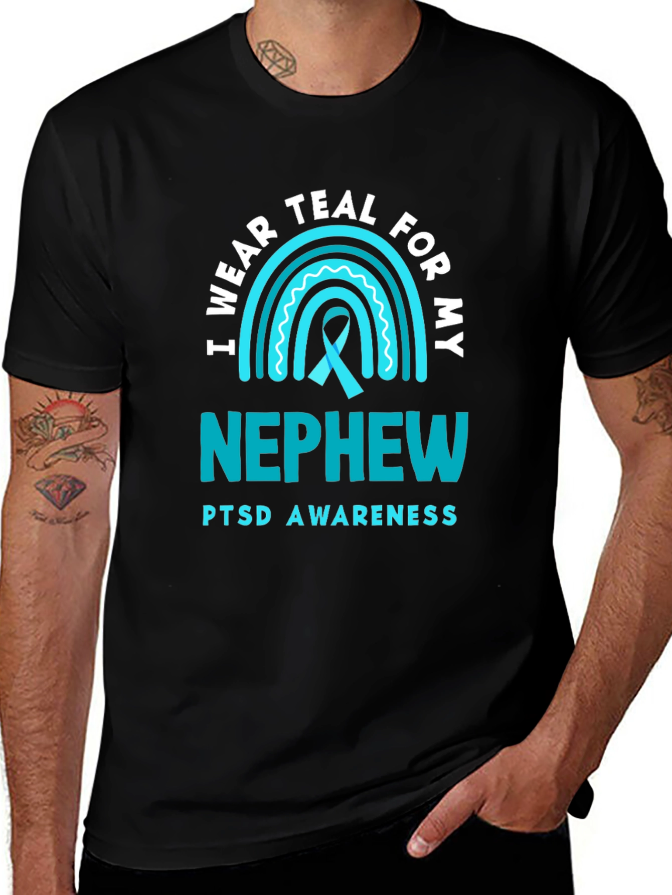 Teal PTSD Awareness Nephew T-Shirt