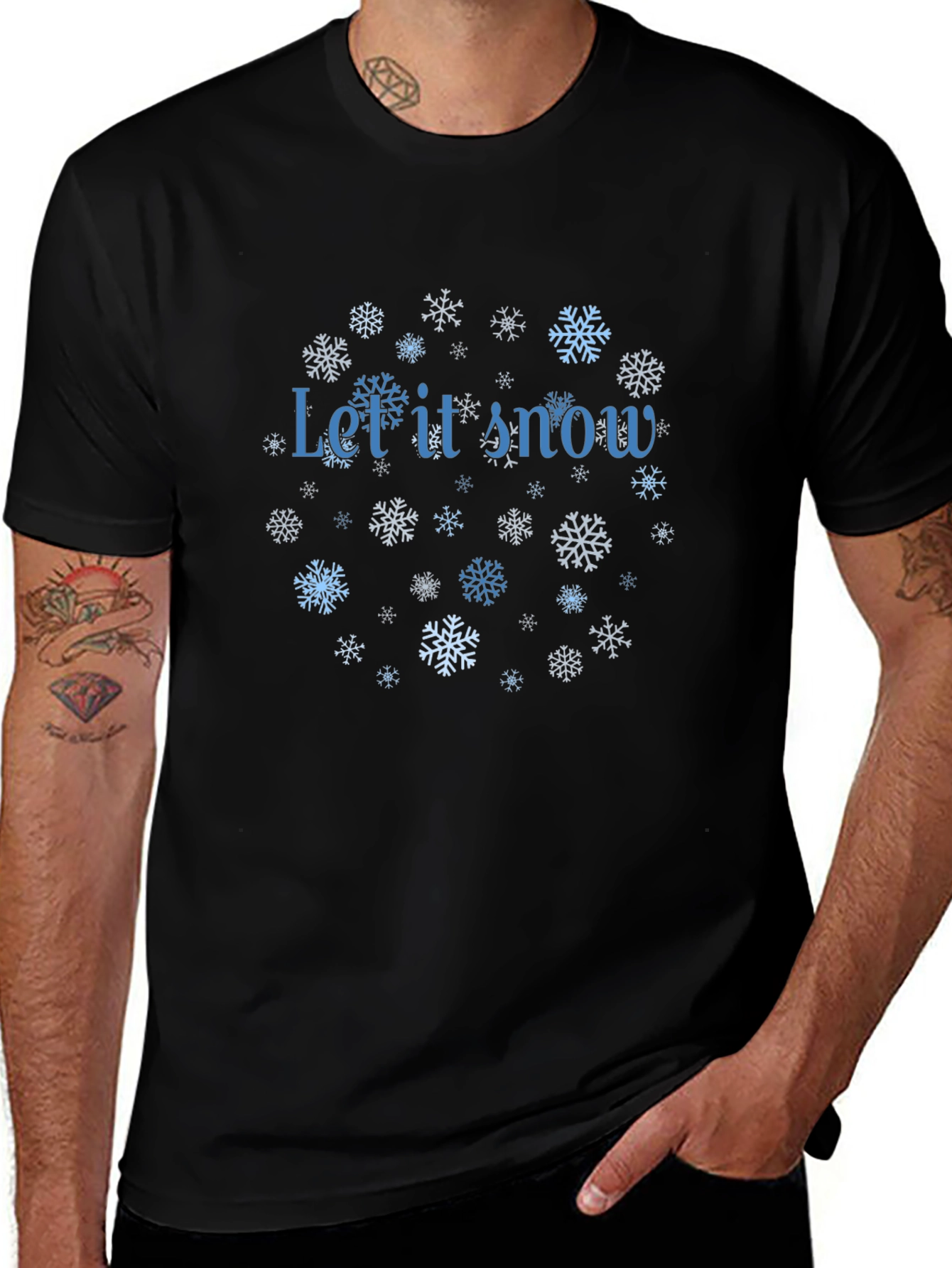 Winter Snowflakes Let It Snow T-Shirt