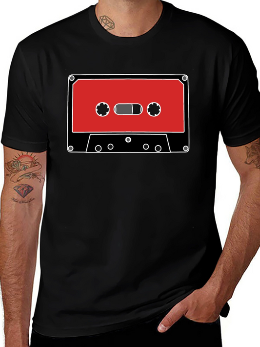 Retro Cassette Tape Graphic Tee - Classic Audio Style