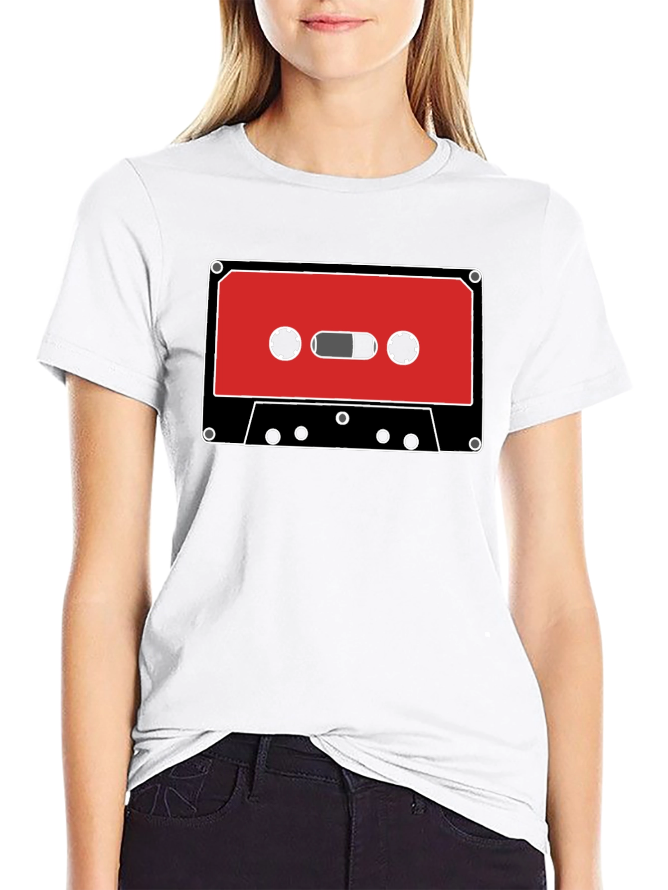 Retro Cassette Tape Graphic Tee - Classic Audio Style