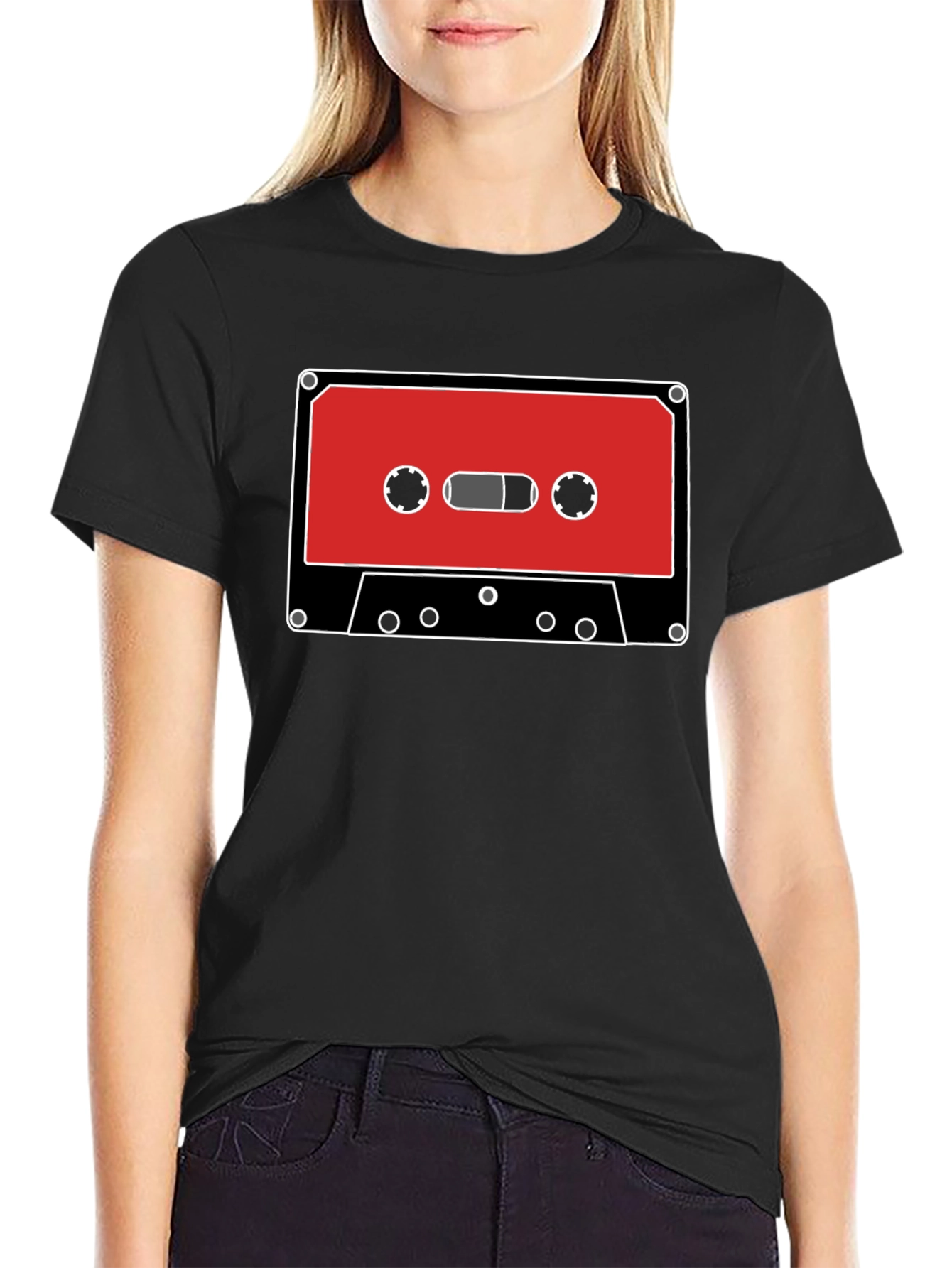 Retro Cassette Tape Graphic Tee - Classic Audio Style