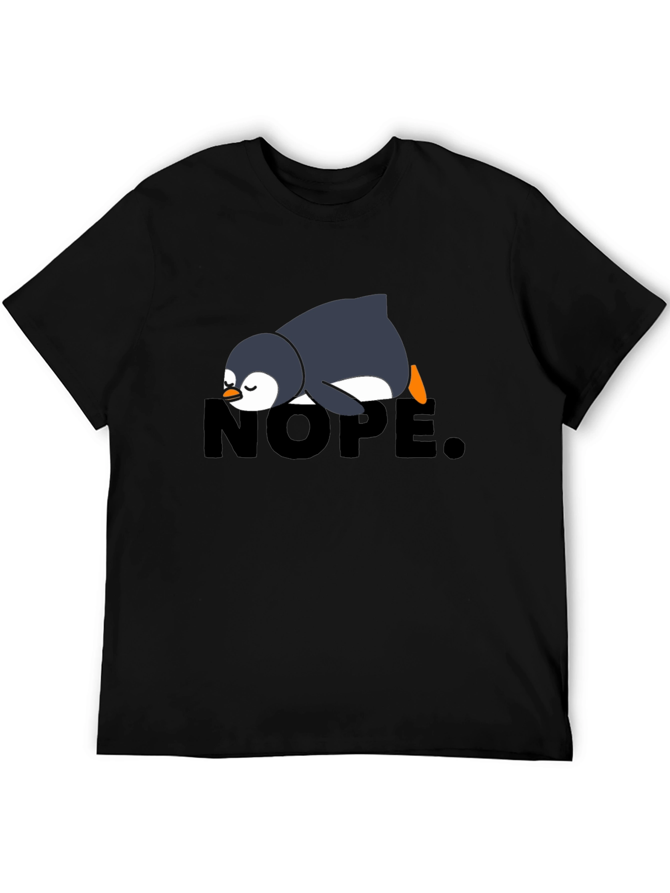 Nope Penguin Graphic T-Shirt