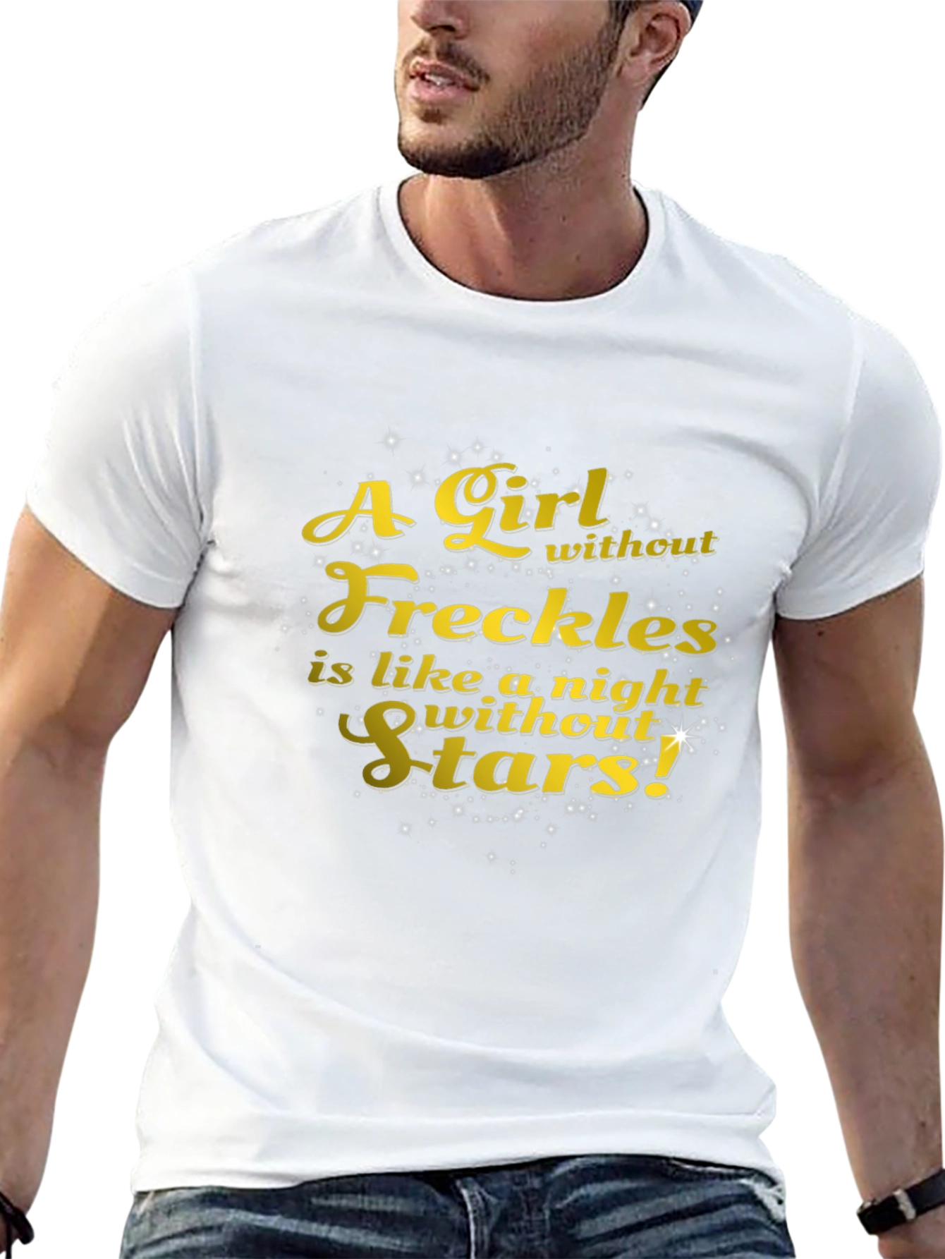 Freckles & Stars Graphic Tee - Soft Black T-Shirt
